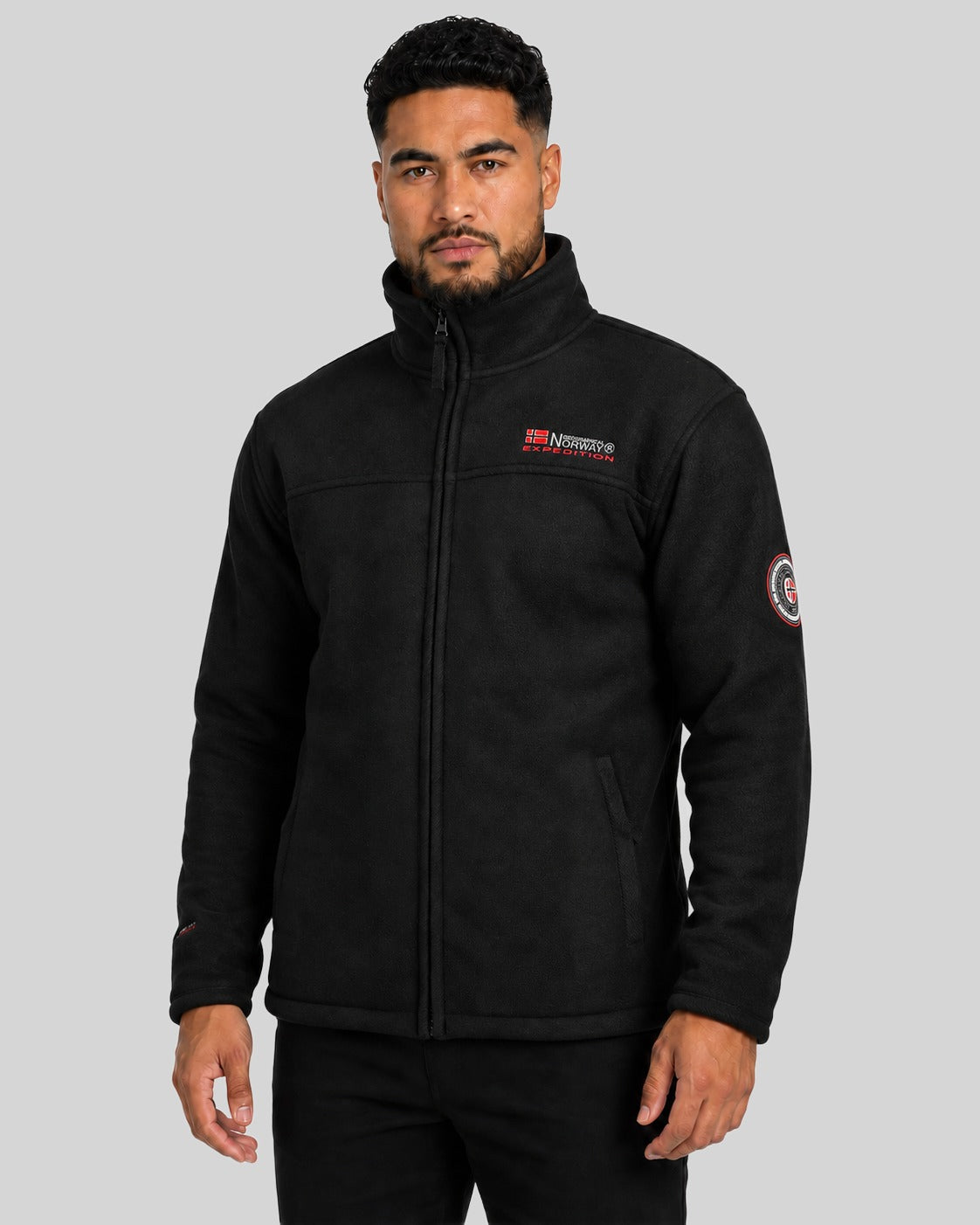 geographical-norway-usine-herren-fleecejacke-dunkelgrau-sherpa image 5