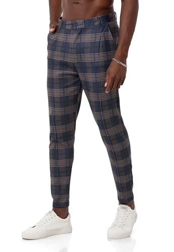redbridge-hosen-chino-hose-herren-kariert-gummibund-gr-m image 8