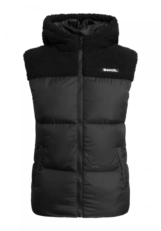 bench-presley-sherpa-weste-damen-schwarz-teddyfleece image 1