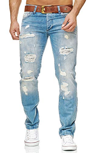 redbridge-rb-157-jeans-herren-regular-fit-used-look-mit-rissen-blau image 8