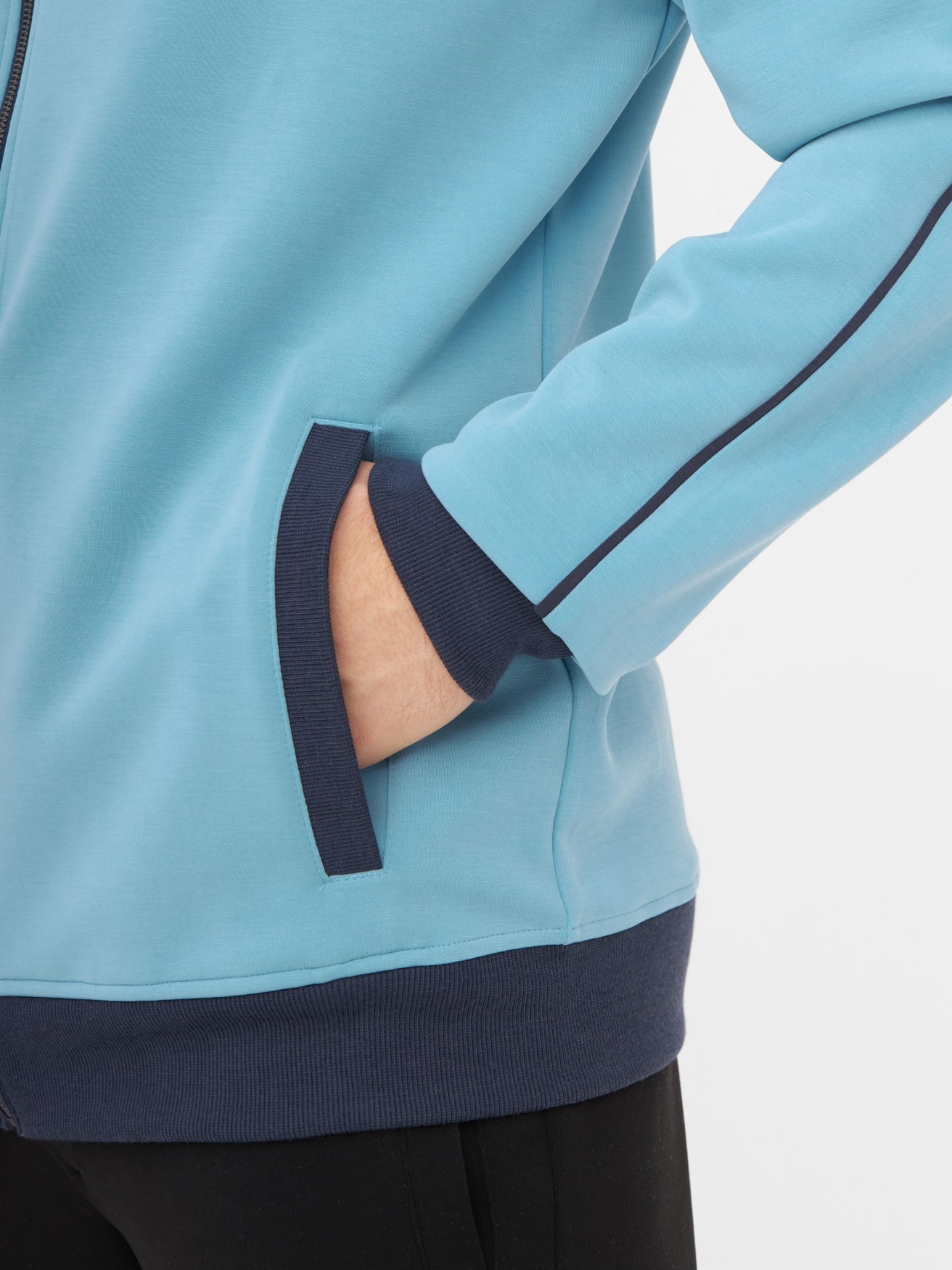 bench-anzio-sweatjacke-herren-blau-stehkragen-regular image 4