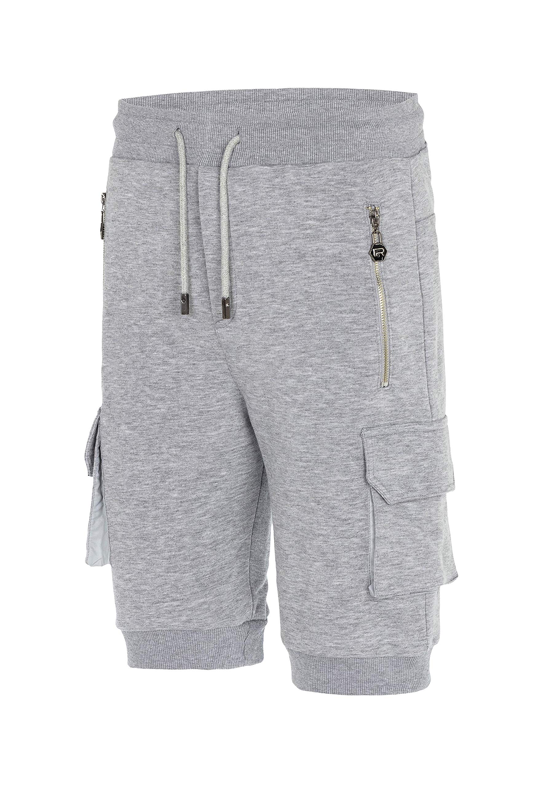 redbridge-shorts-herren-cargoshorts-sweat-schwarz-bermuda image 8