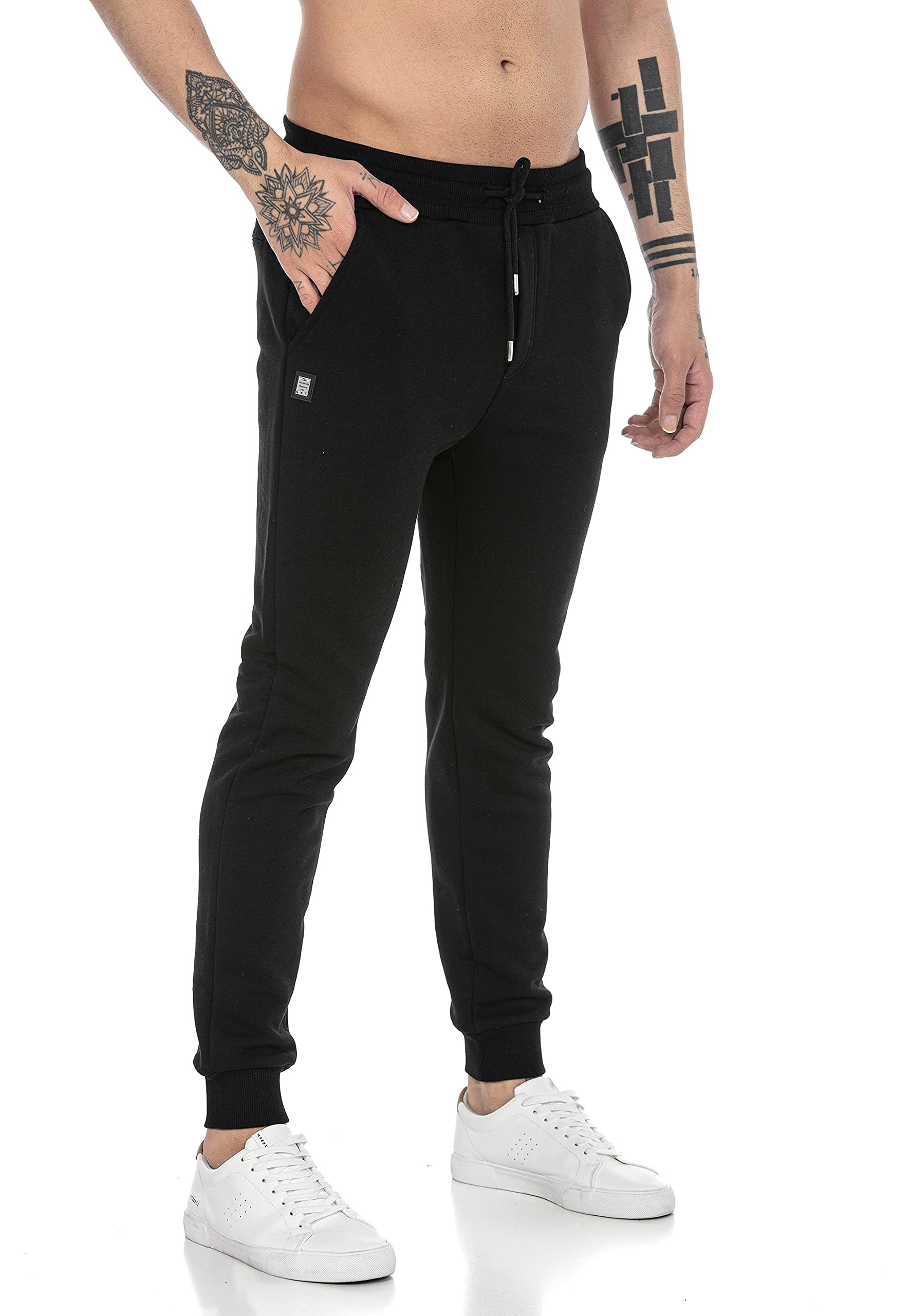 redbridge-premium-jogginghose-sweatpants-herren-schwarz-mit-kordelzug image 8