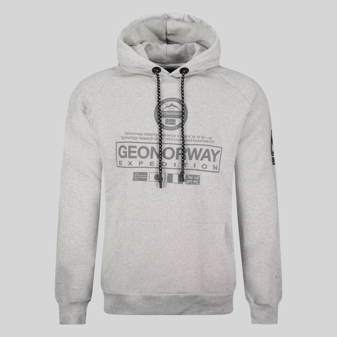geographical-norway-gozalo-hoodie-herren-hellgrau-kapuze image 1