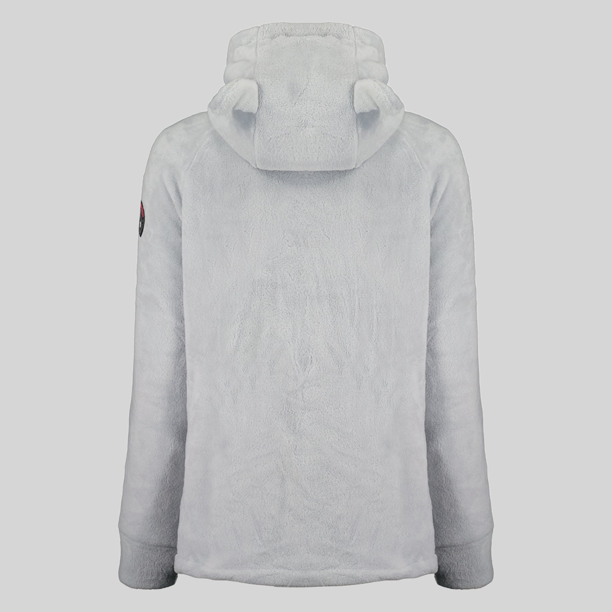 geographical-norway-tilda-damen-fleecejacke-hellgrau-mit-kapuze image 2