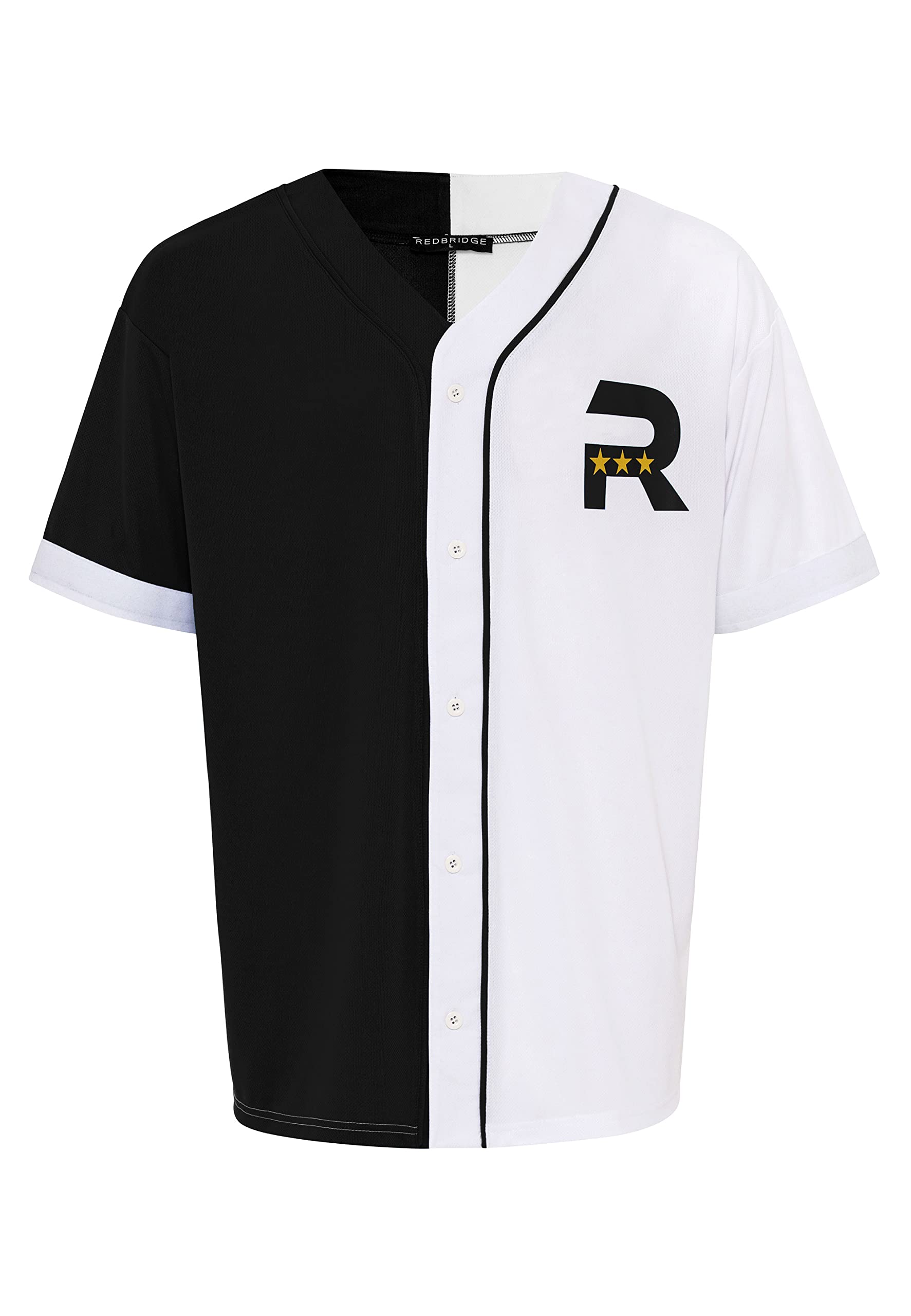 redbridge-baseballshirt-l-schwarz-wei-kurzarm-t-shirt image 1