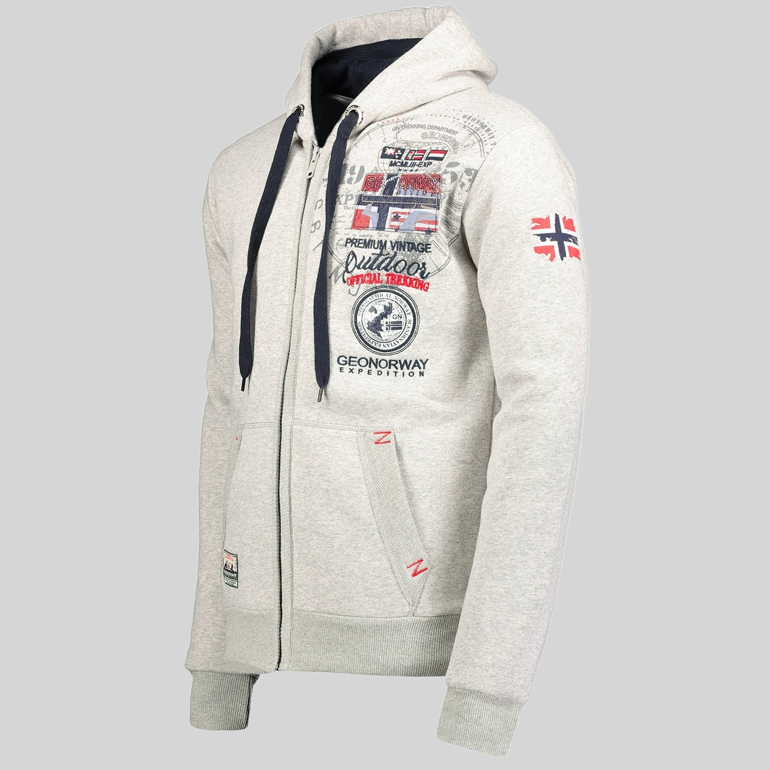 geographical-norway-gotham-herren-hoodie-half-zip-kapuzenpullover image 3