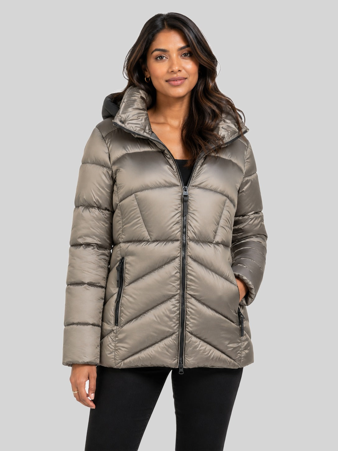 geographical-norway-blanche-short-blouson-hellgrau-winterjacke-kurz image 1