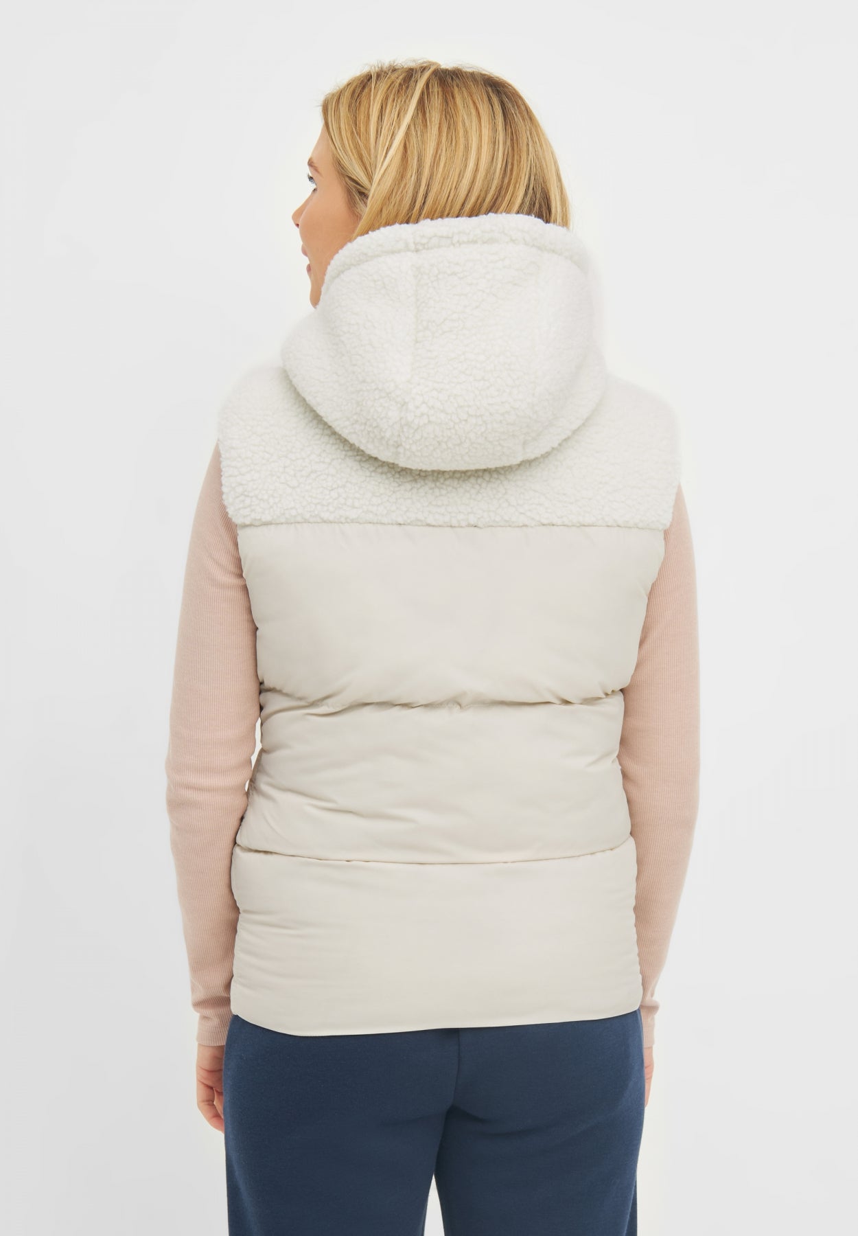 bench-presley-sherpa-weste-damen-schwarz-teddyfleece image 7
