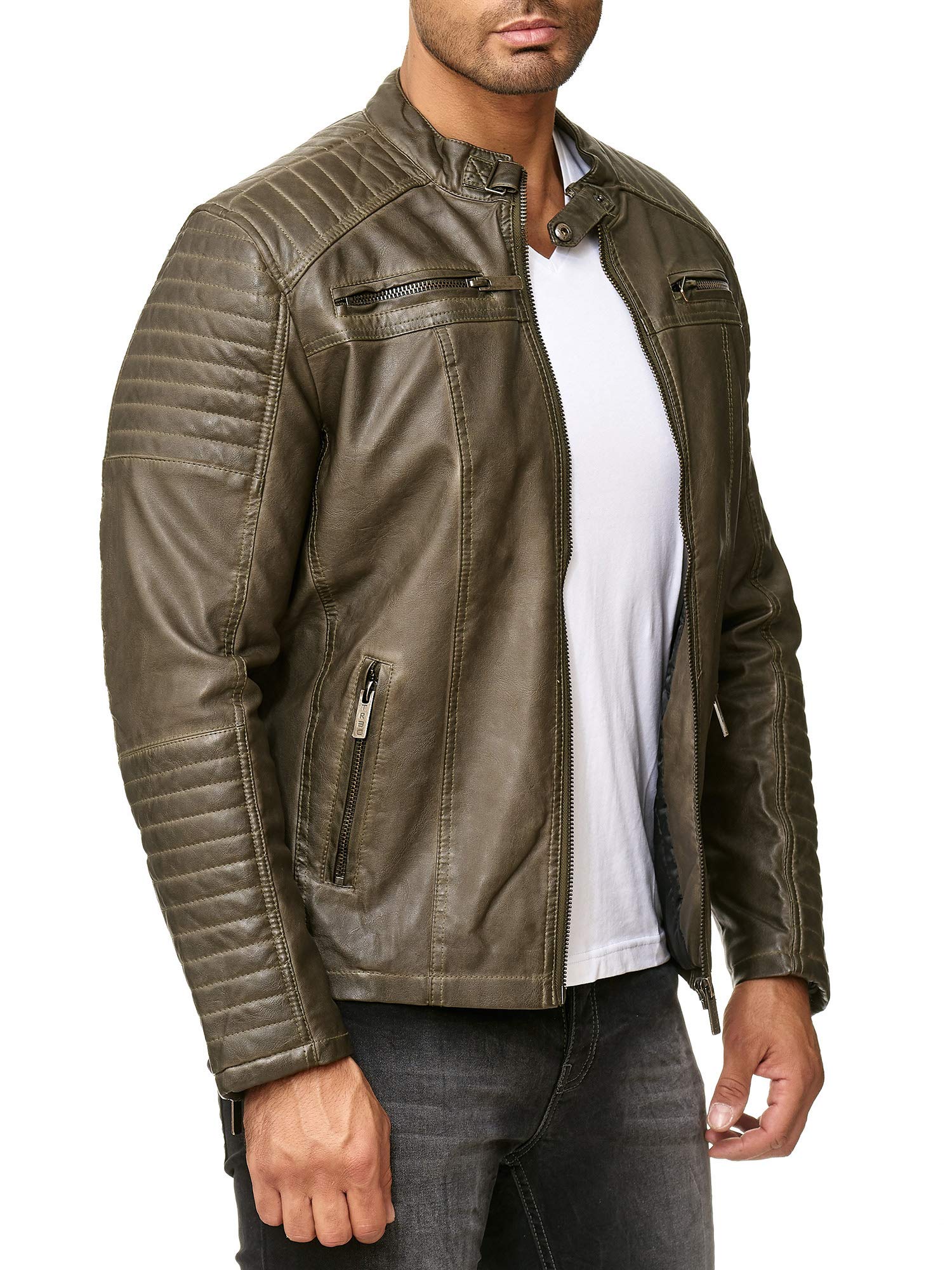 redbridge-m6013-bikerjacke-echtleder-bergangsjacke-schwarz image 4
