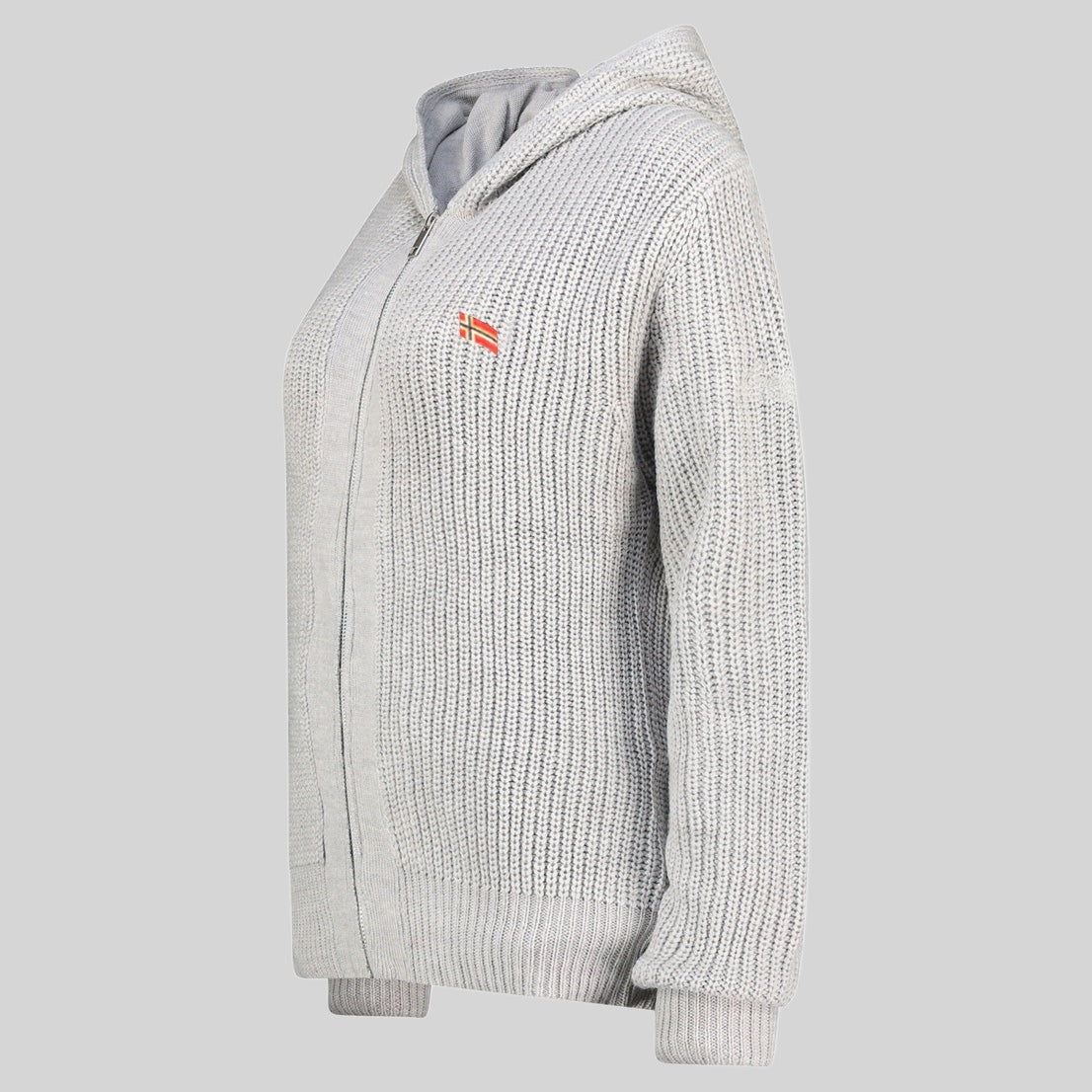 geographical-norway-flexibus-herren-pullover-mit-kapuze-grau-hell-rei-verschluss image 4