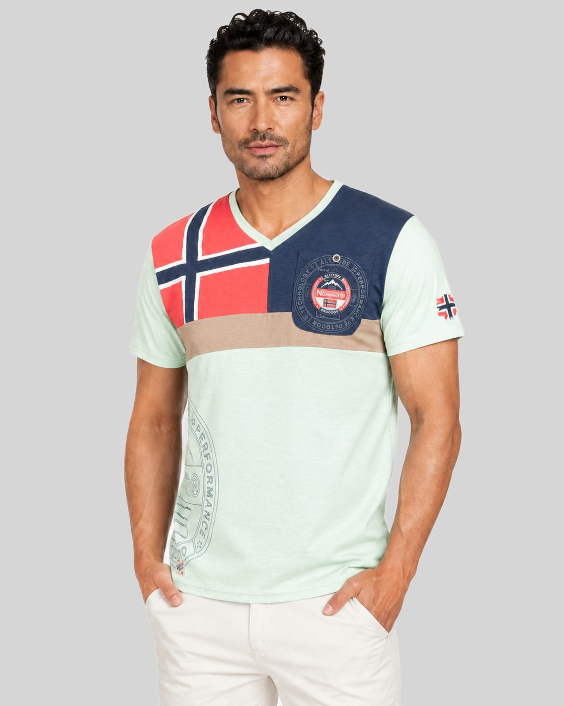 geographical-norway-j-flag-t-shirt-herren-schwarz-l-baumwolle image 8