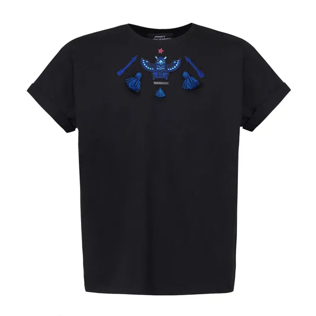 mariusz-przybylski-etno-handmade-t-shirt-schwarz-damen image 1