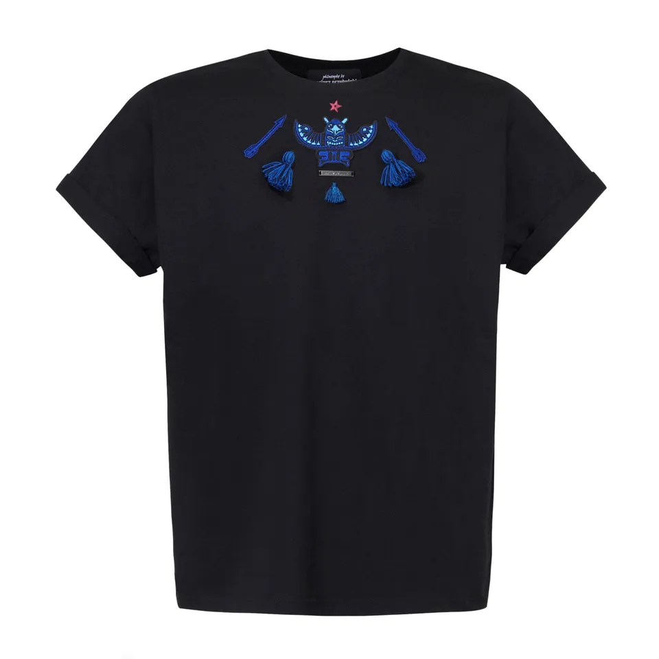 mariusz-przybylski-etno-handmade-t-shirt-schwarz-damen image 1