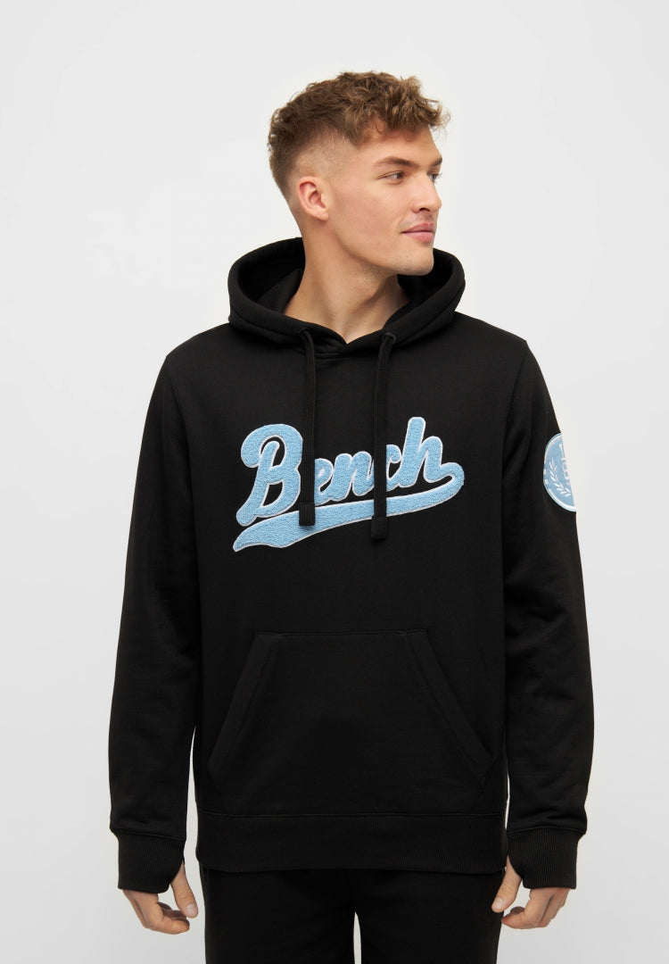 bench-carto-hoodie-herren-black-varsity-print image 2