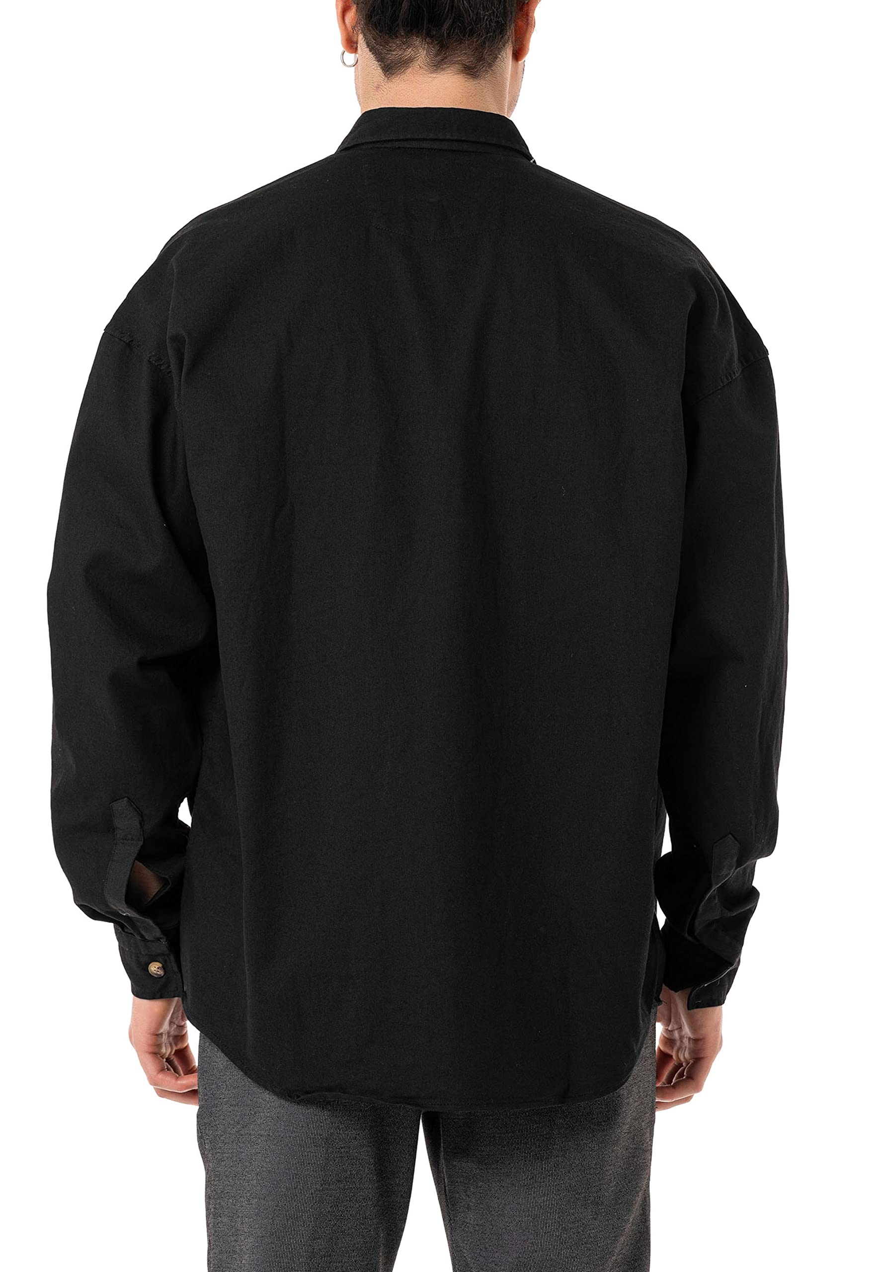 redbridge-jeanshemd-denim-herren-schwarz-baumwolle image 4