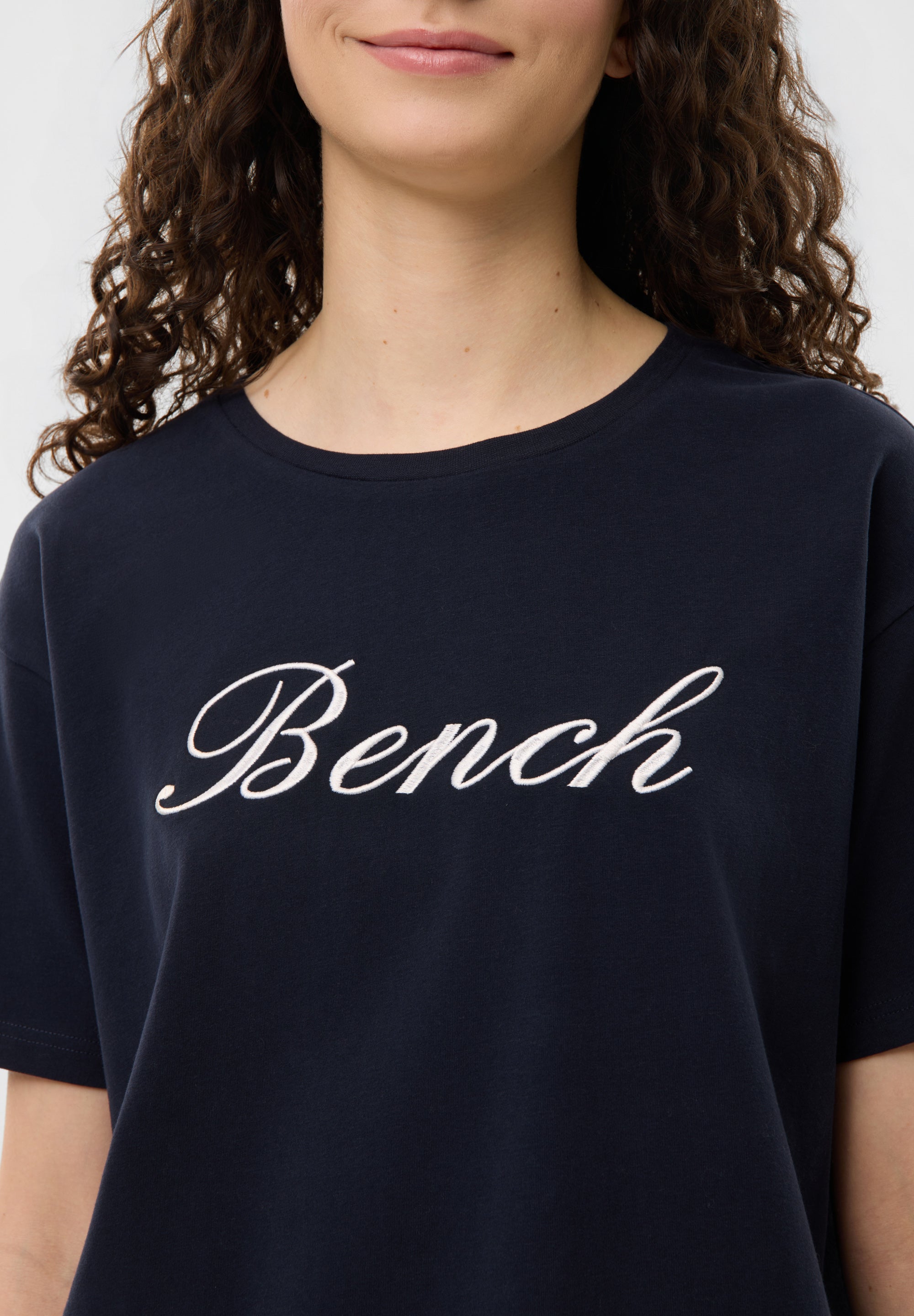 bench-valencia-t-shirt-damen-snow-white-oversized-baumwolle image 5