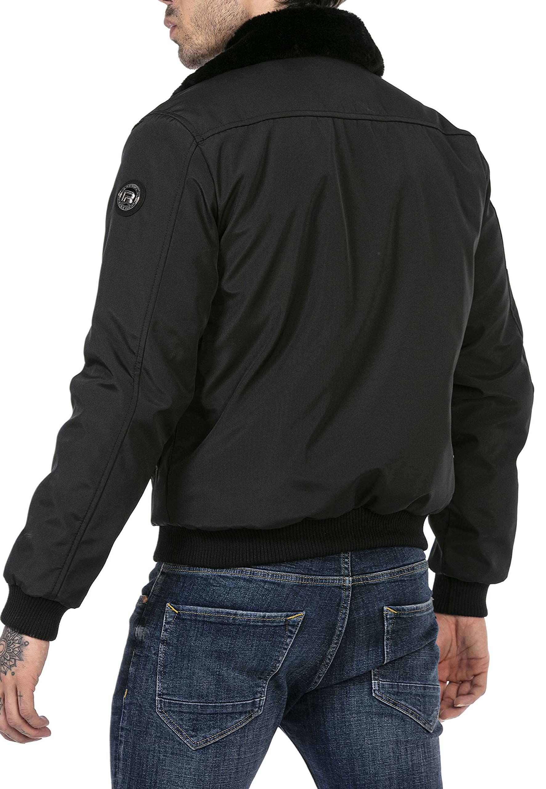 redbridge-herren-fliegerjacke-bomberjacke-gef-ttert-kunstpelz image 6