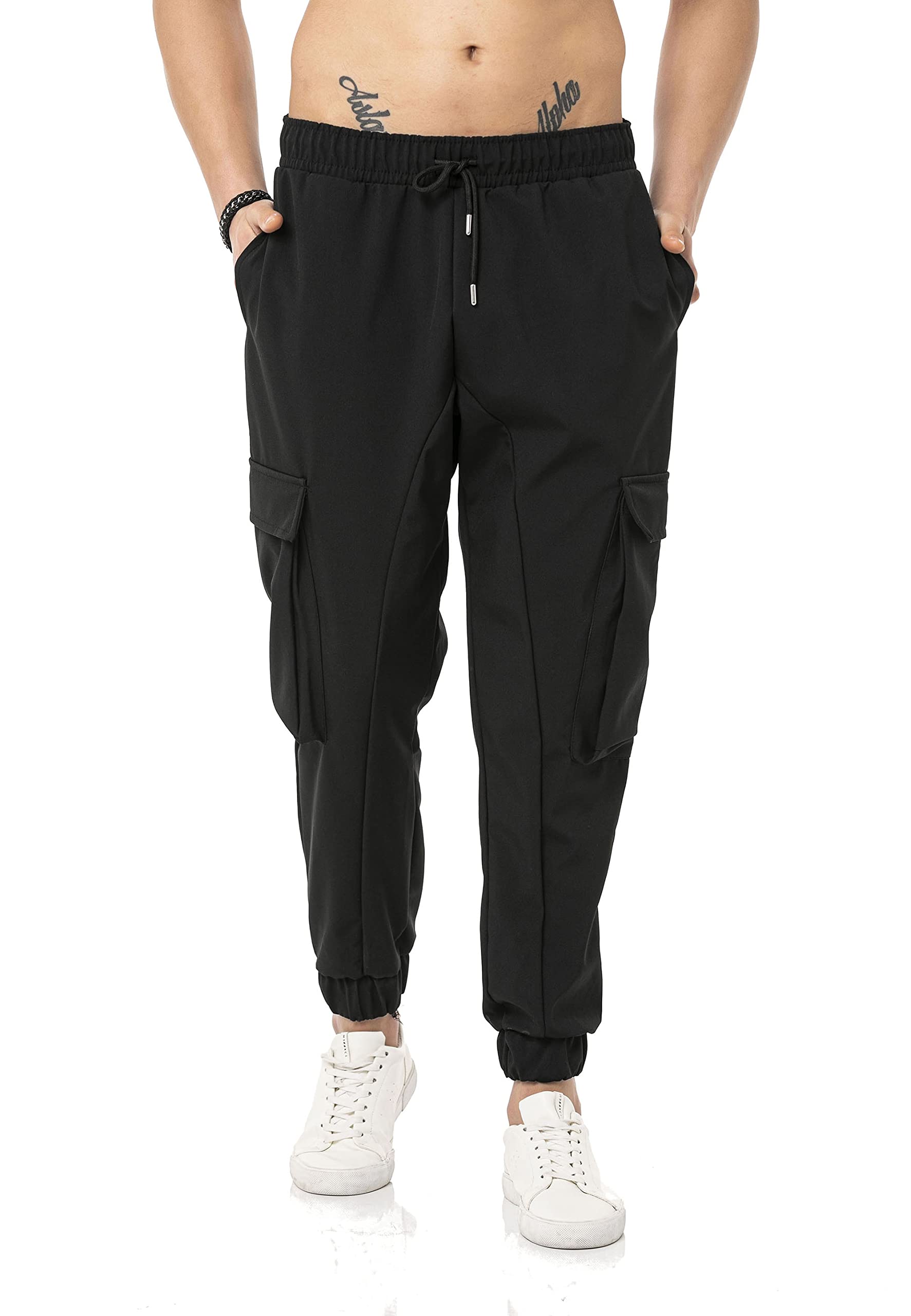 redbridge-cargo-jogger-jogginghose-herren-schwarz-l-mit-taschen image 2