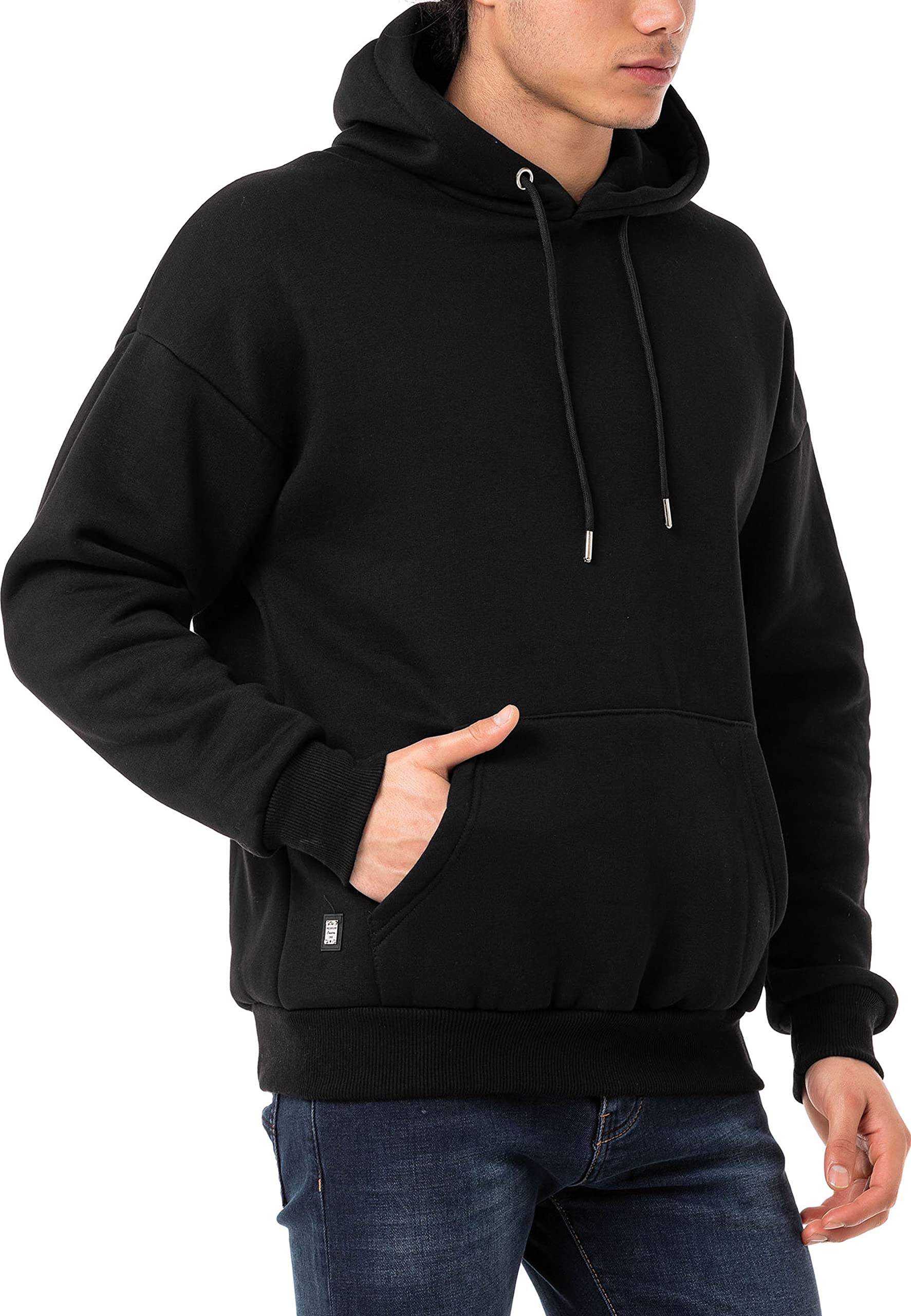 redbridge-pullover-basic-hoodie-kapuzenpullover-schwarz-baumwolle image 2