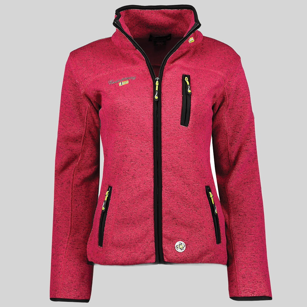 geographical-norway-teden-damen-fleecejacke-hellgrau-mit-brusttasche image 7