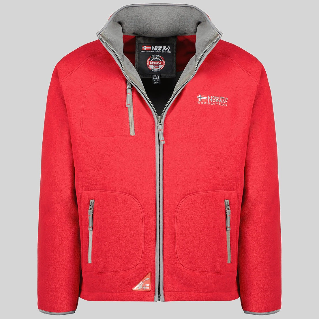 geographical-norway-trekking-fleecejacke-herren-marine-grau image 6