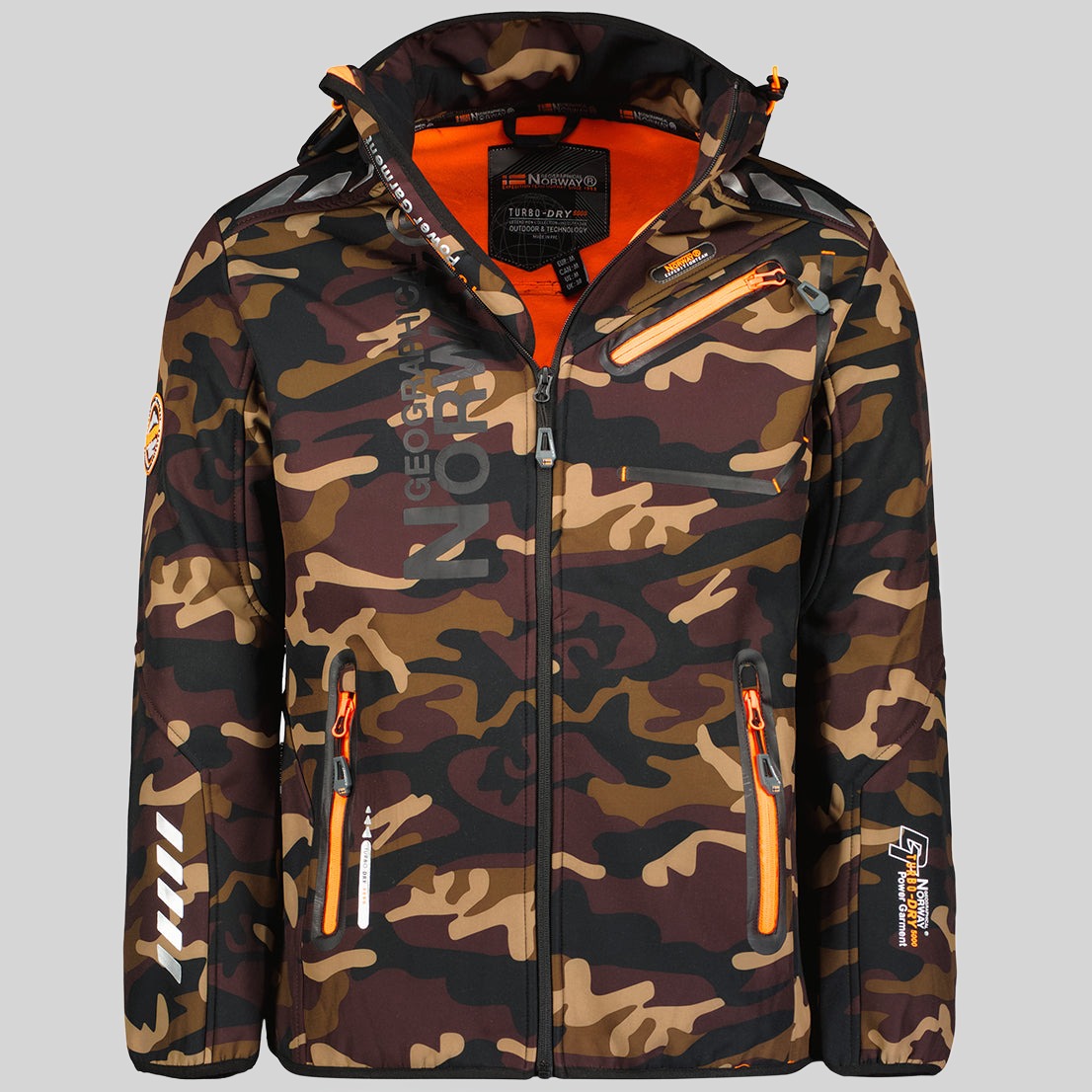geographical-norway-royaute-camo-herren-softshelljacke-camo-kaki-orange-gr-e-l image 3