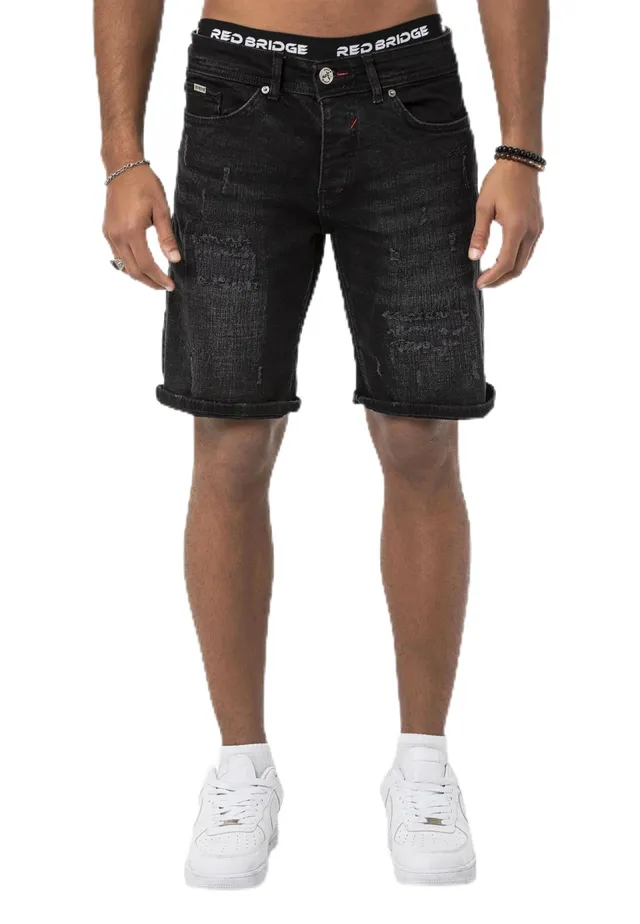 redbridge-m4897-jeans-shorts-herren-blau-destroyed-stretch image 1