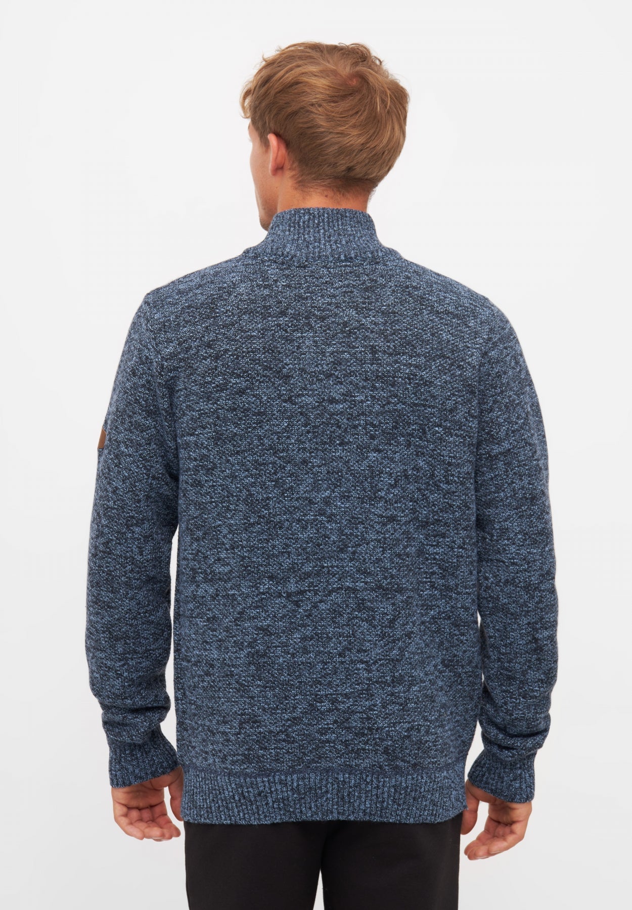 bench-checkson-pullover-herren-grey-marl-1-4-zip image 3