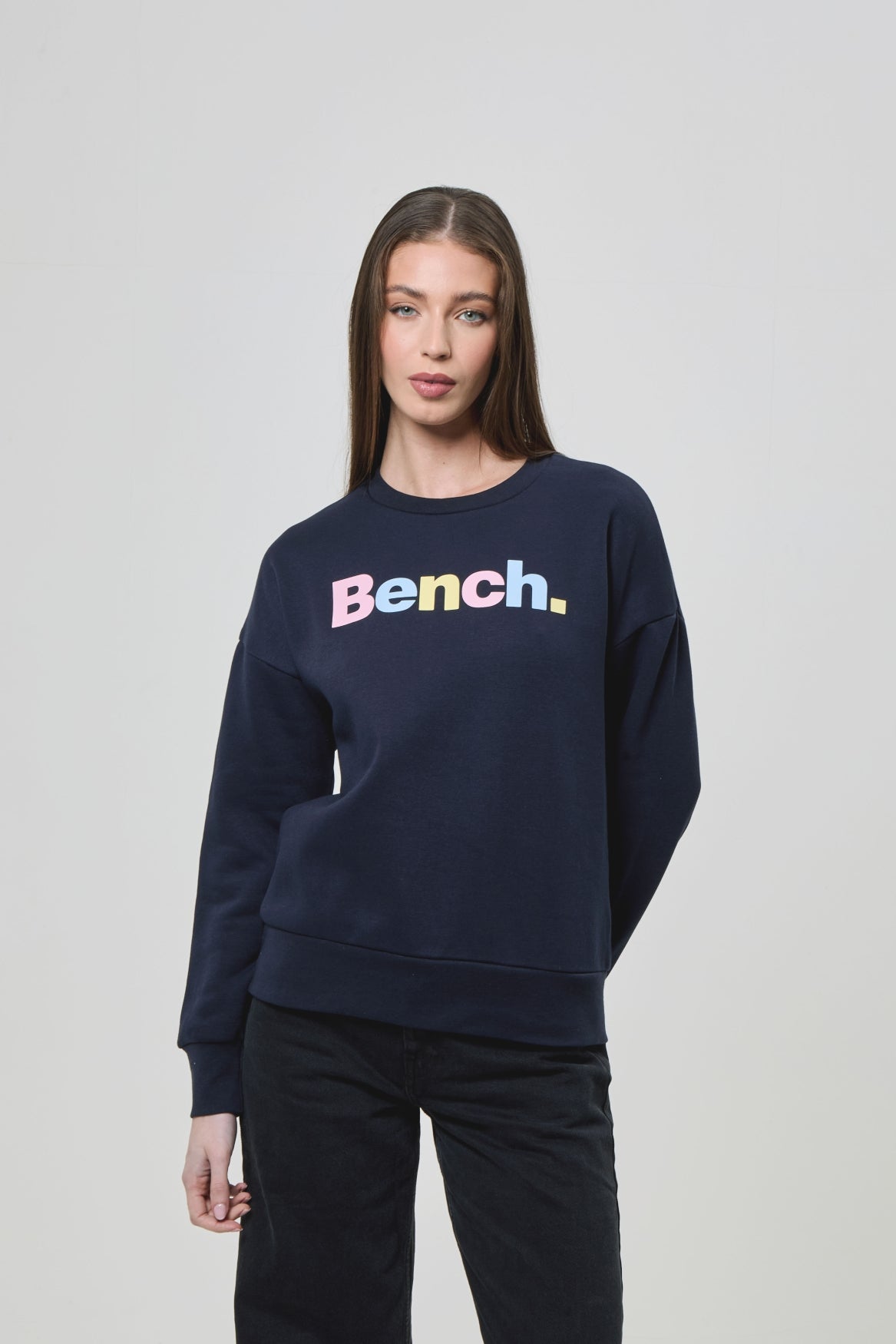 bench-kaufa-sweatshirt-damen-regular-fit-rundhals-in-wei-navy-oder-light-sage image 7