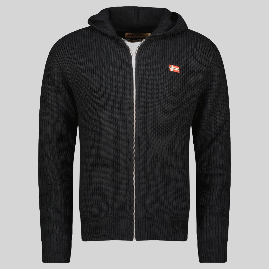 geographical-norway-flexibus-herren-pullover-mit-kapuze-grau-hell-rei-verschluss image 7