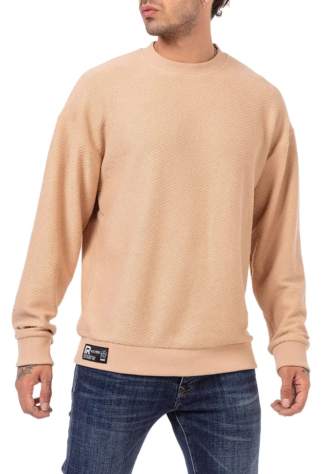 redbridge-strick-pullover-herren-rundhals-sweatshirt-grau image 1