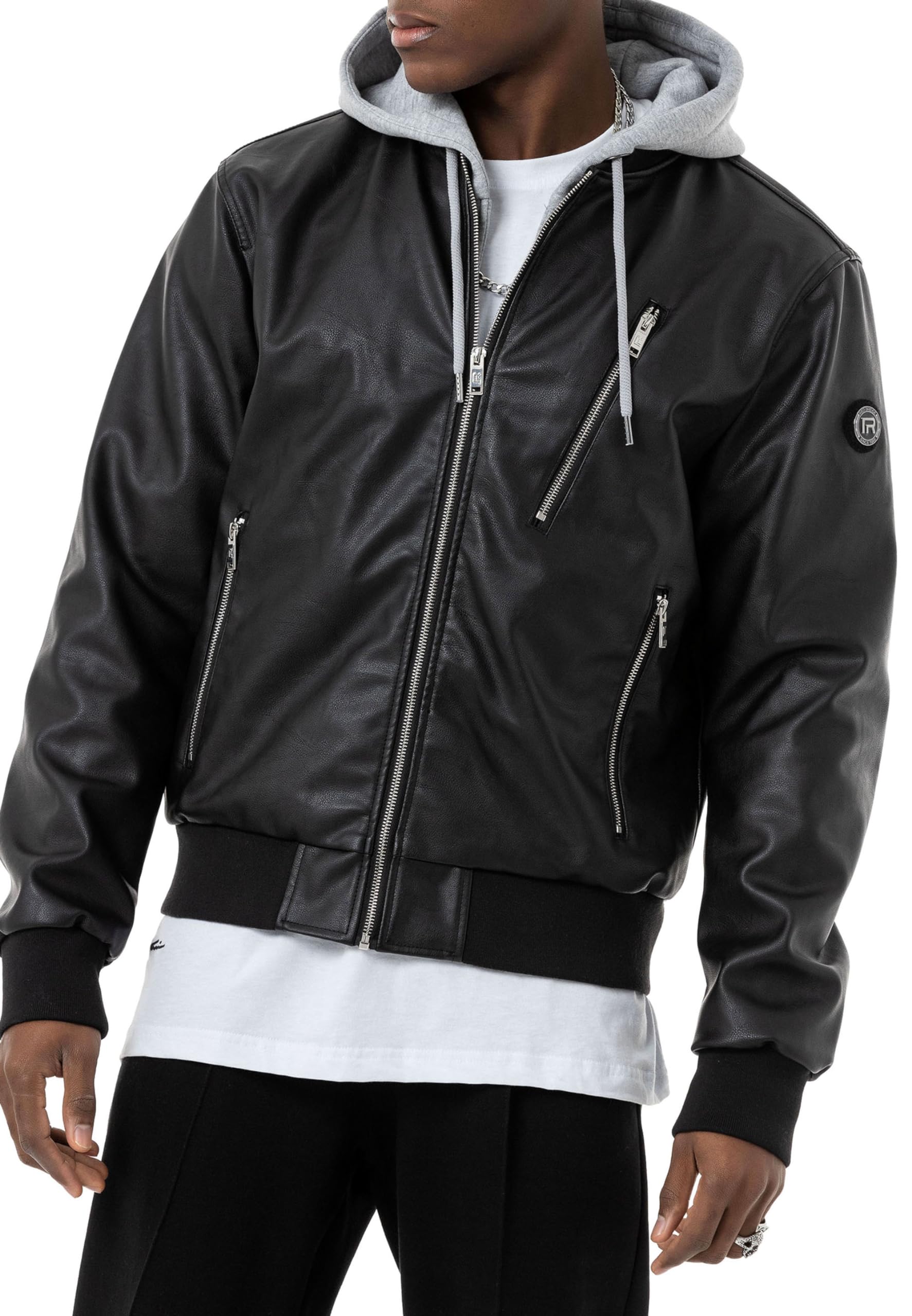 redbridge-m6142-kunstlederjacke-mit-kapuze-gr-m-schwarz image 4