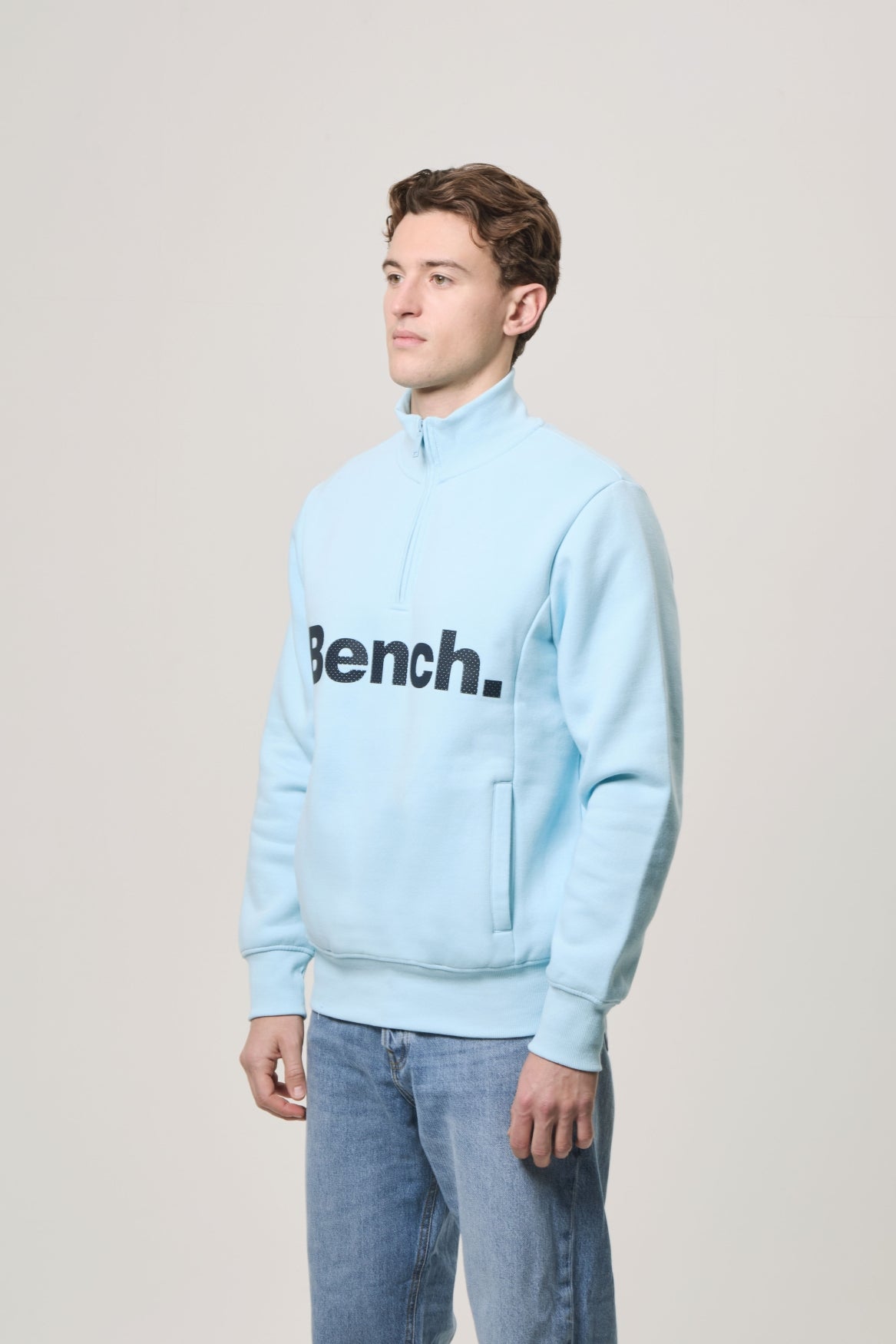 bench-plinth-sweatshirt-herren-ice-slim-fit-viertelzip image 5