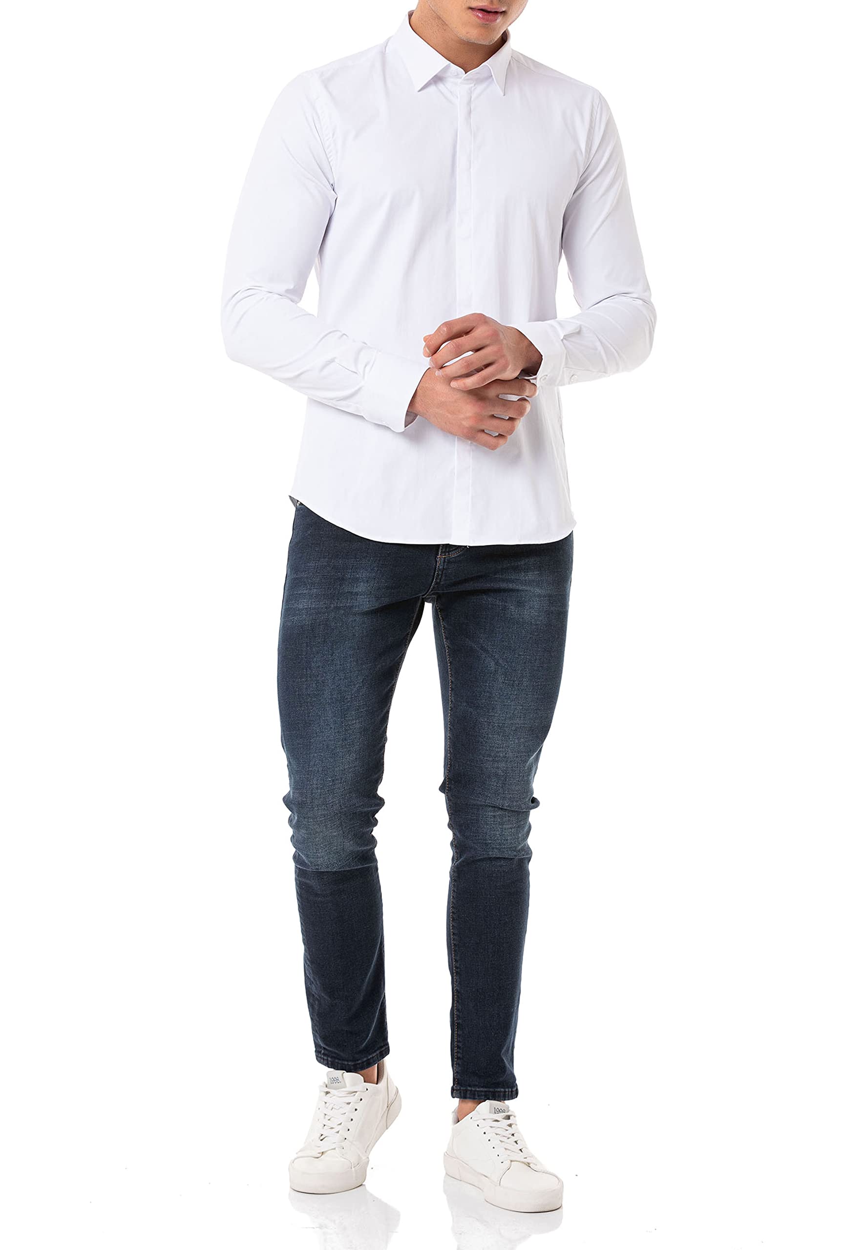 redbridge-hemden-herren-hemd-wei-m-langarm image 7