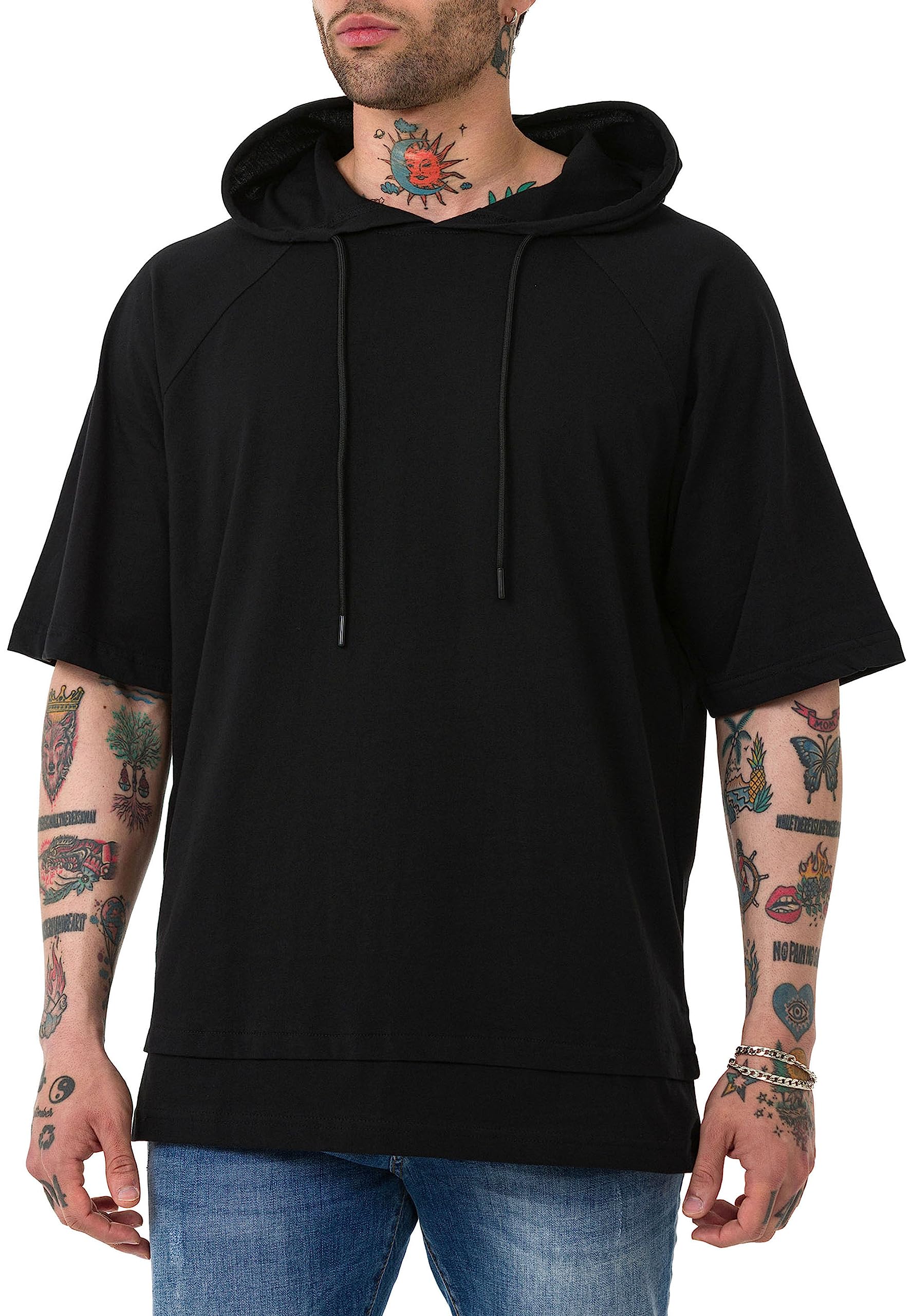 redbridge-t-shirts-m1373-t-shirt-herren-schwarz-oversized-baumwolle image 1