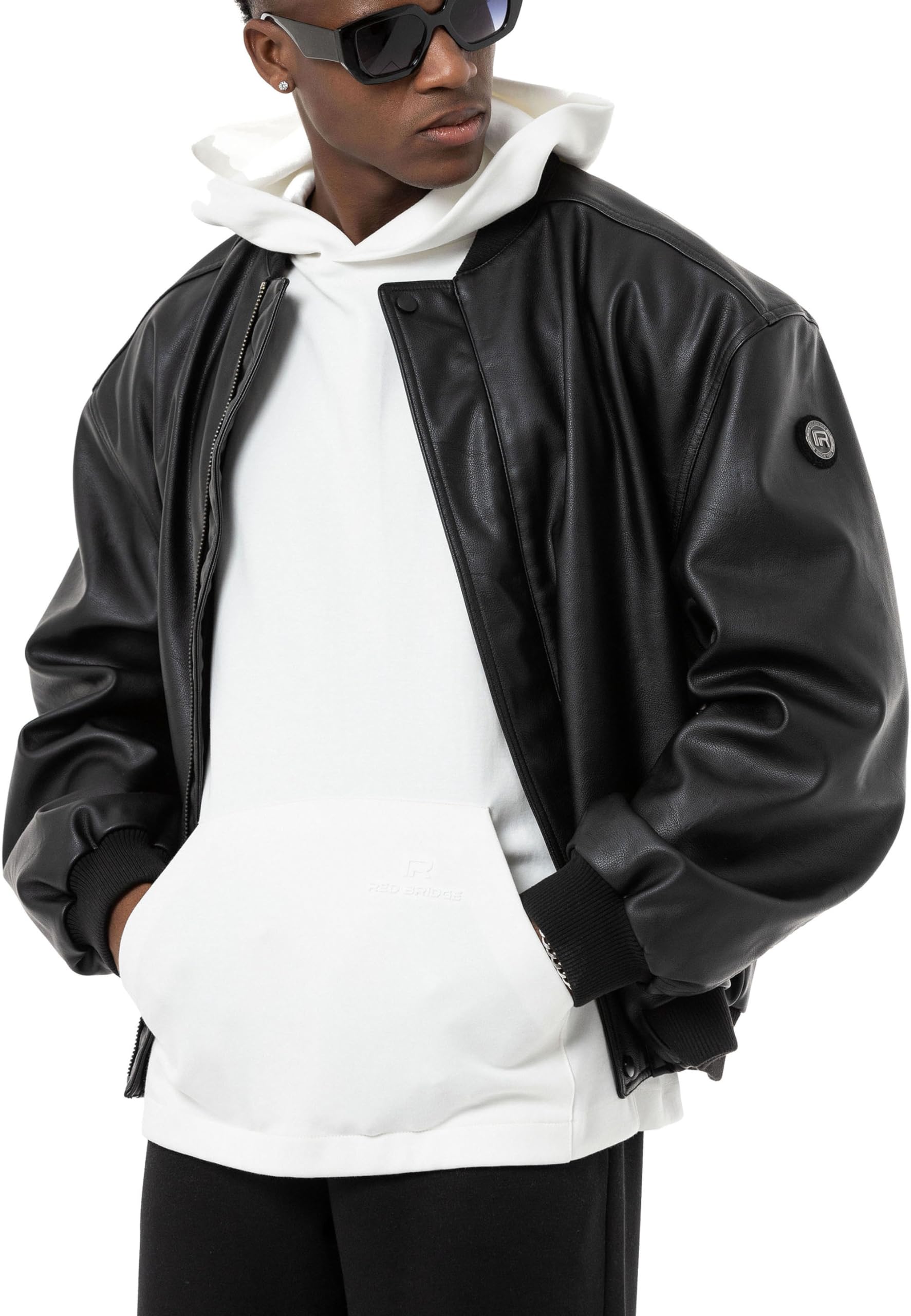 redbridge-bomberjacke-leder-oversize-xxl-schwarz-kunstleder image 5