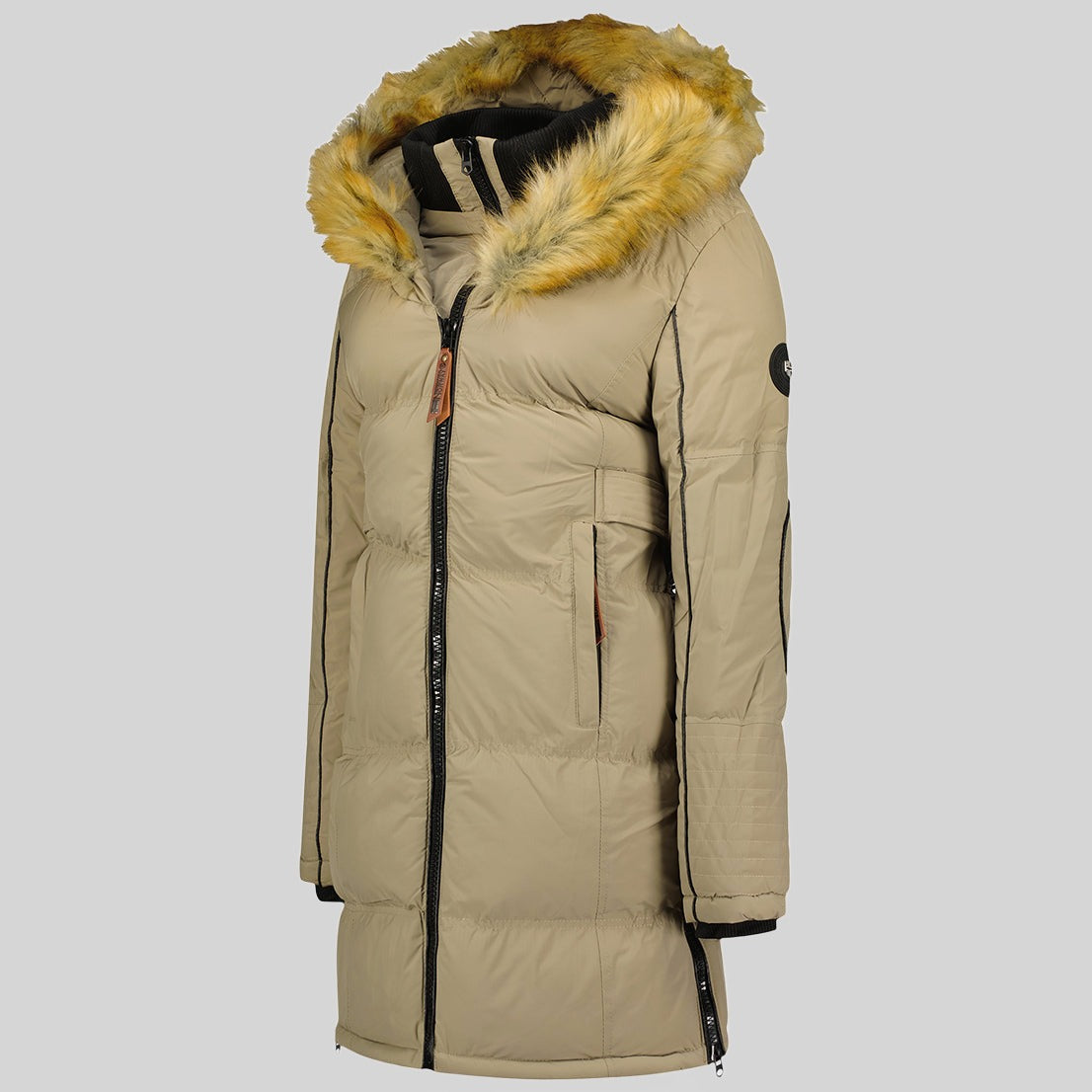 geographical-norway-beautiful-damen-parka-schwarz-kunstfell image 4