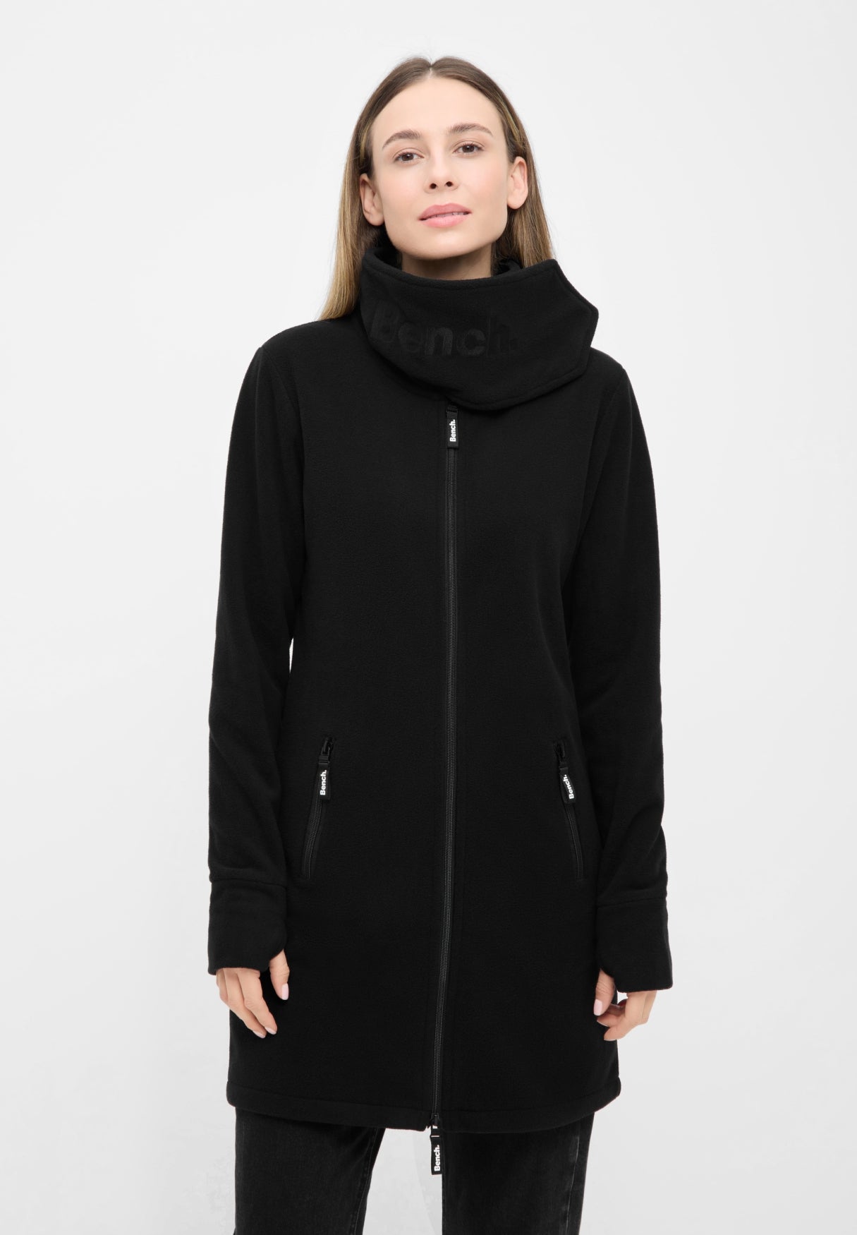 bench-bridgit-fleece-mantel-damen-schwarz-slim-fit image 6