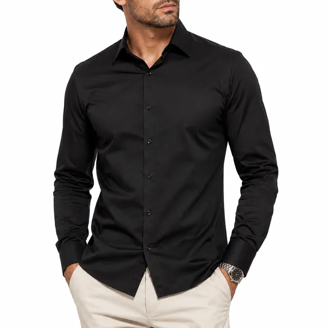 redbridge-hemden-langarmhemd-slim-fit-herren-3xl-schwarz image 1