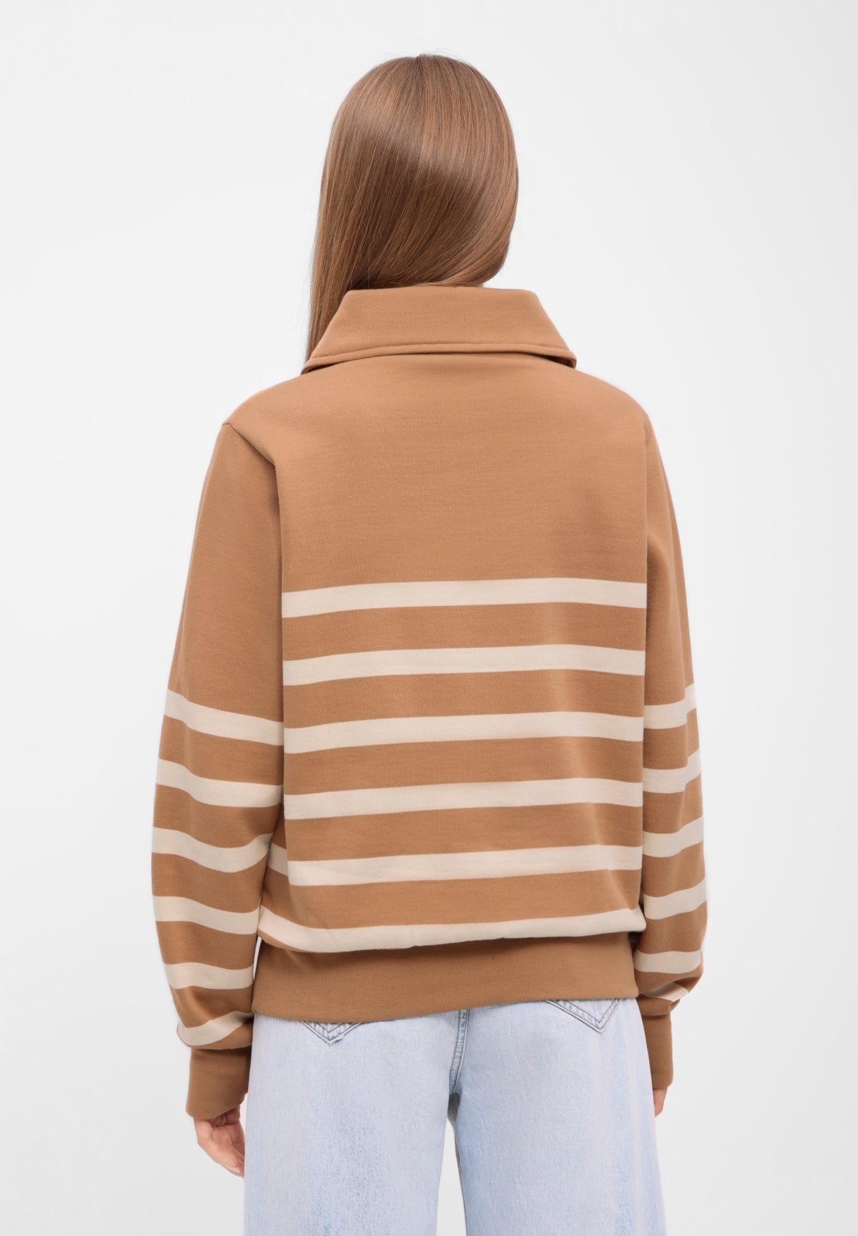 bench-foy-sweatshirt-damen-macciato-mit-zip-kragen image 3