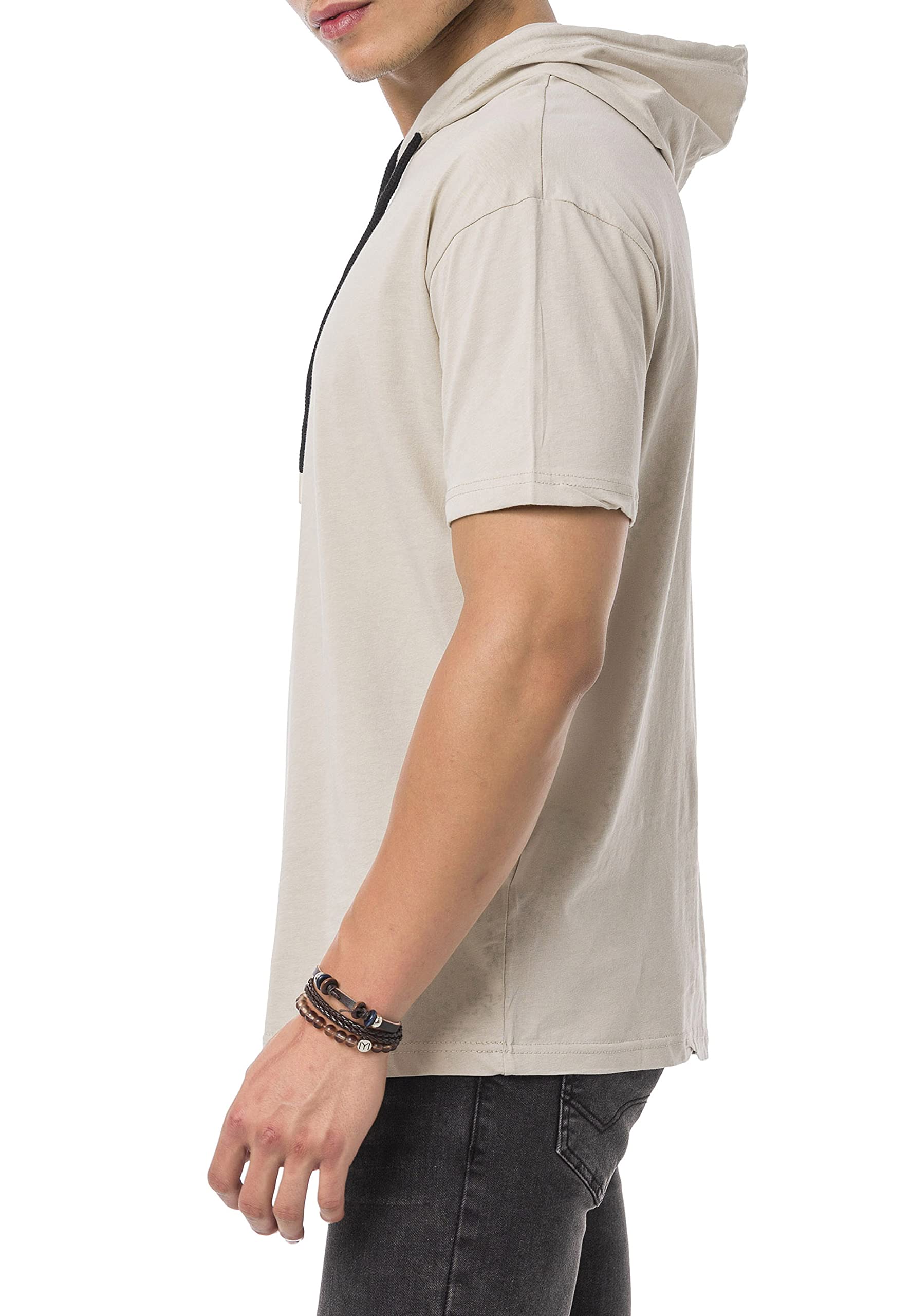 redbridge-t-shirt-herren-kurzarm-kapuze-wei-baumwolle image 3