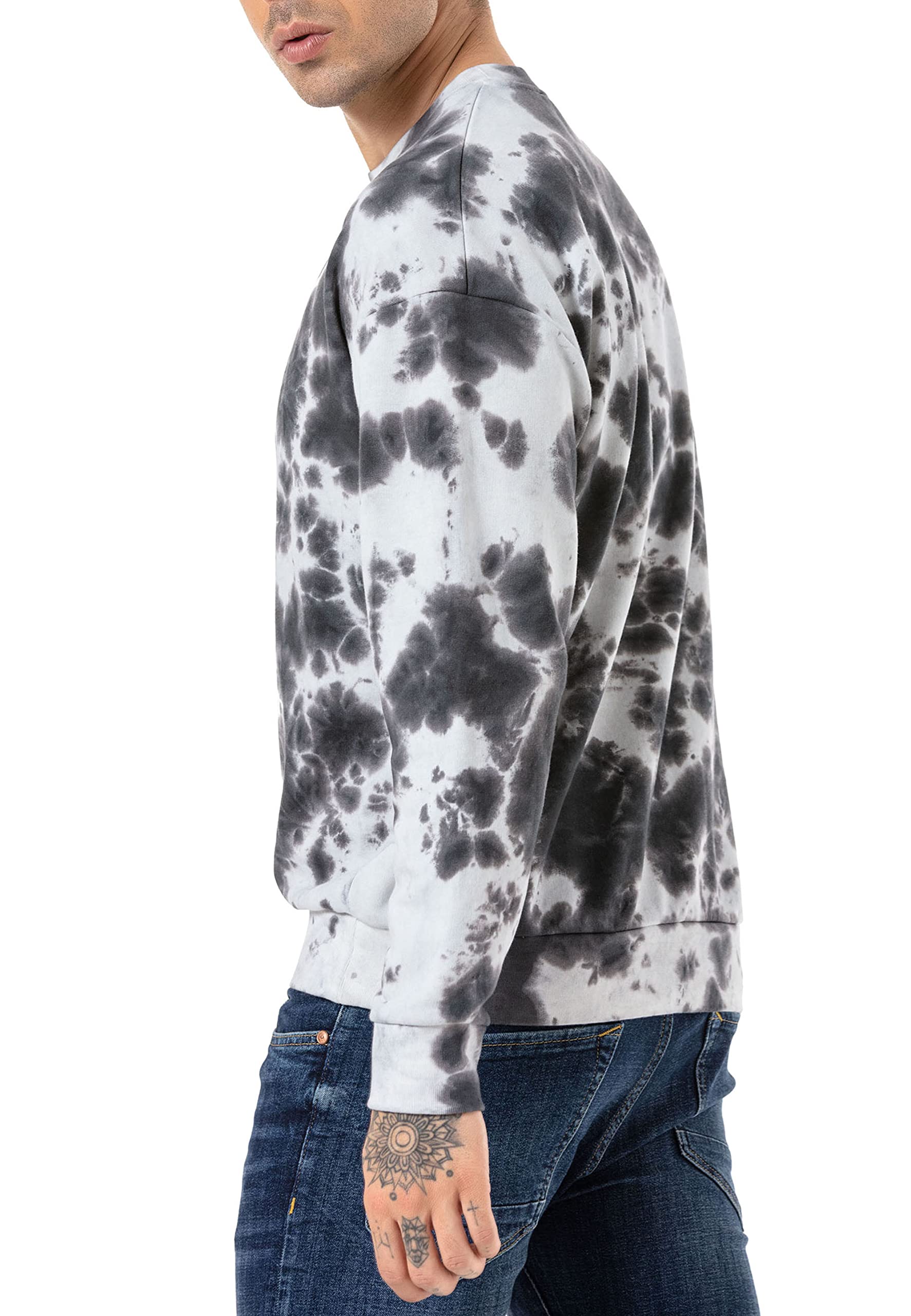 redbridge-sweatshirt-batik-rundhals-herren-schwarz-gr-l image 3