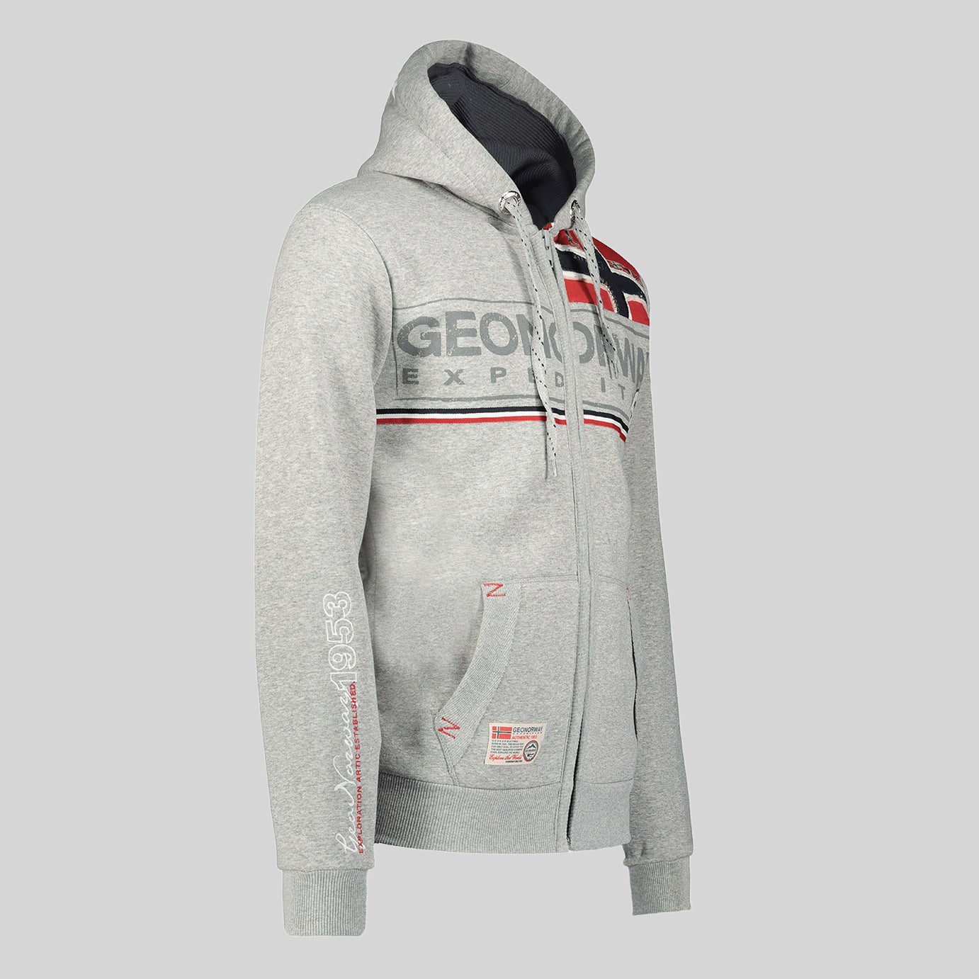 geographical-norway-flipper-herren-hoodie-schwarz-l-mit-kapuze image 3