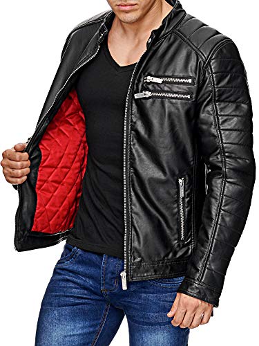 redbridge-m6034-bikerjacke-kunstleder-herren-schwarz-gef-ttert image 6