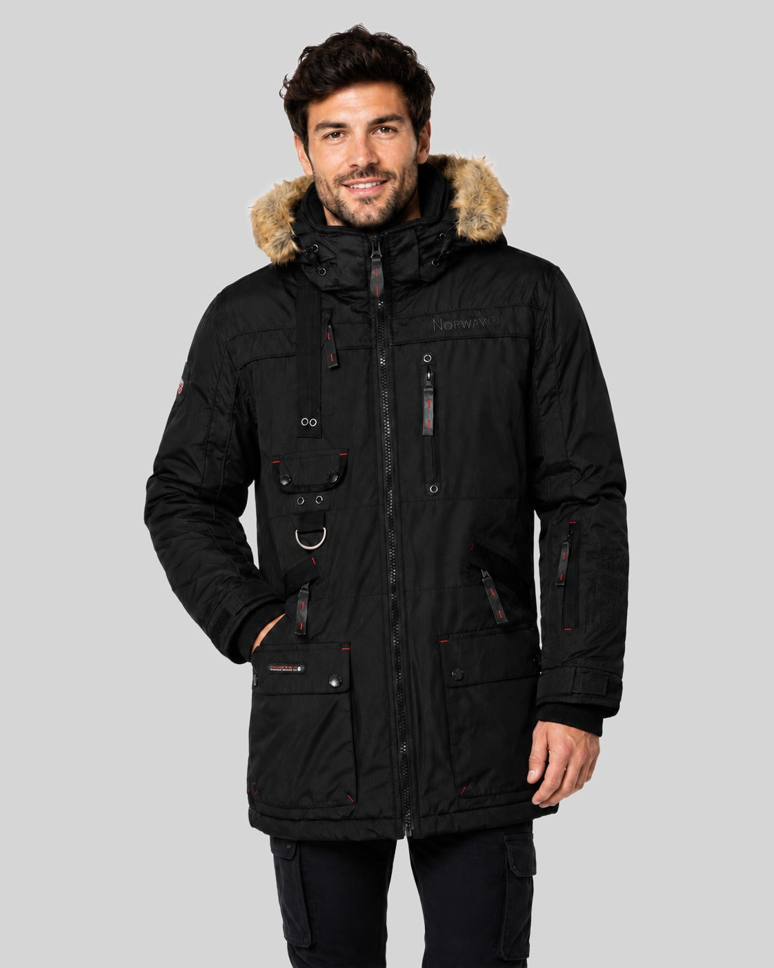 geographical-norway-chirac-parka-herren-schwarz-winter-gro-e-gr-en image 1