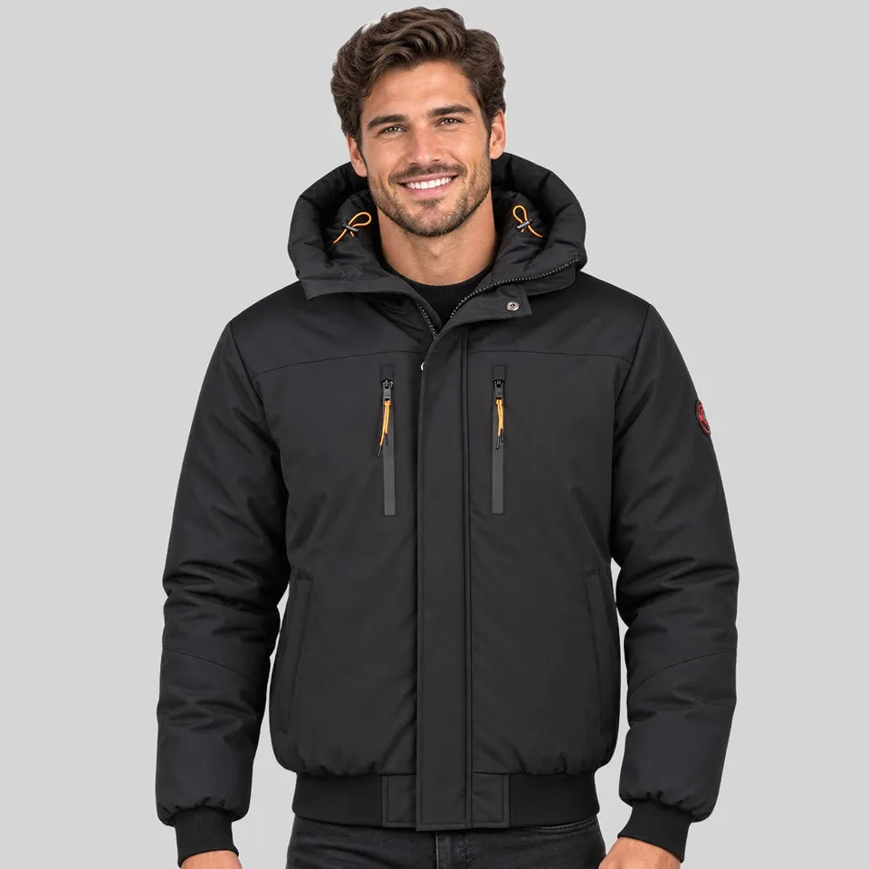 geographical-norway-blur-steppjacke-herren-schwarz-kapuze image 1