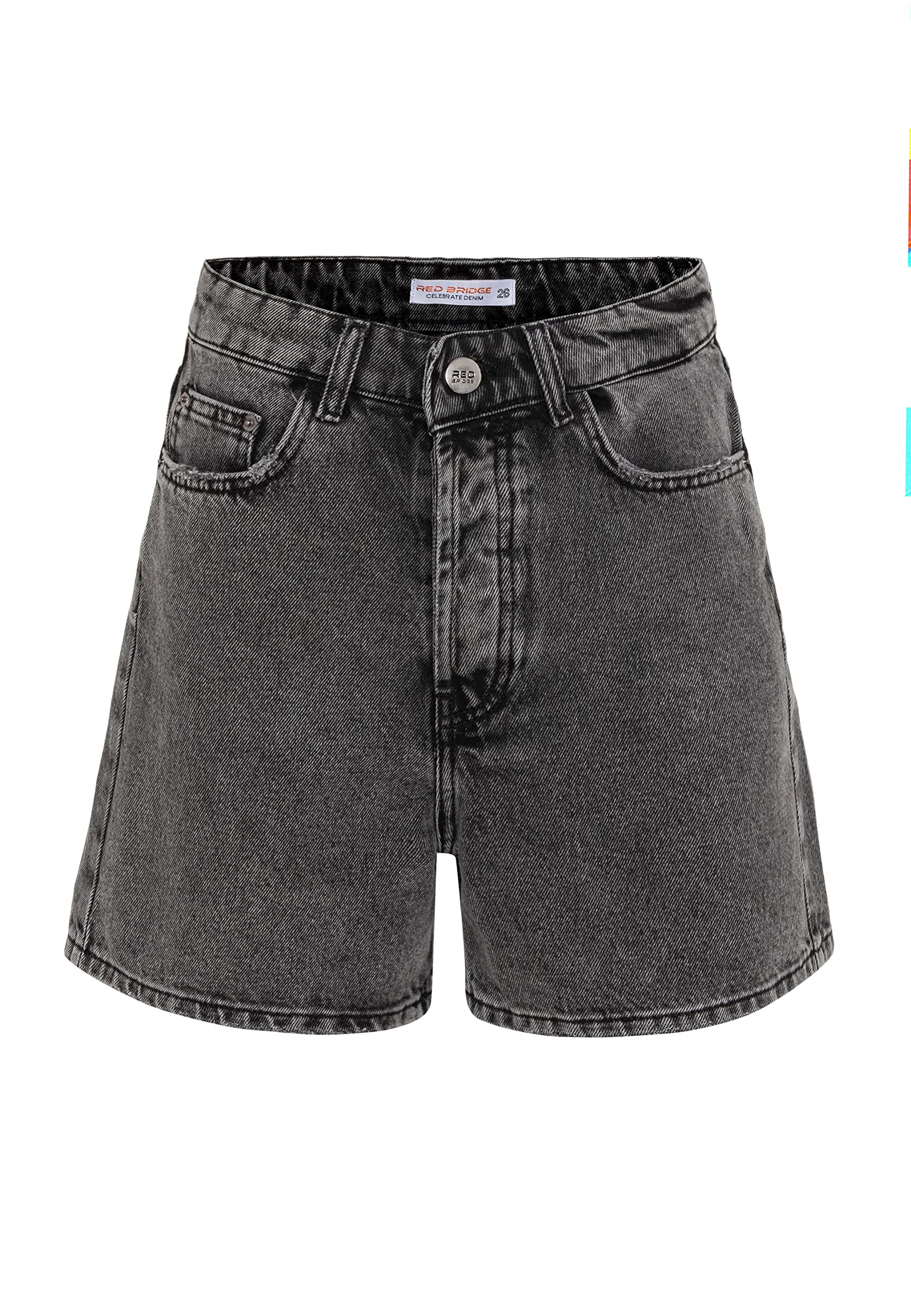 redbridge-bermuda-jeansshorts-damen-grau-w32-high-waist image 5