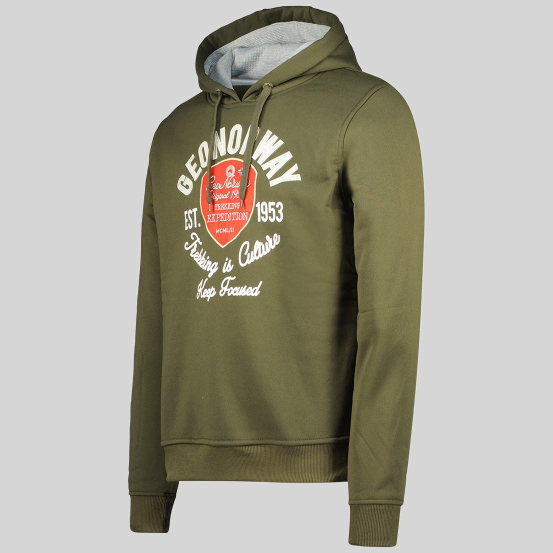 geographical-norway-garlon-hoodie-herren-kaki-mit-print image 4