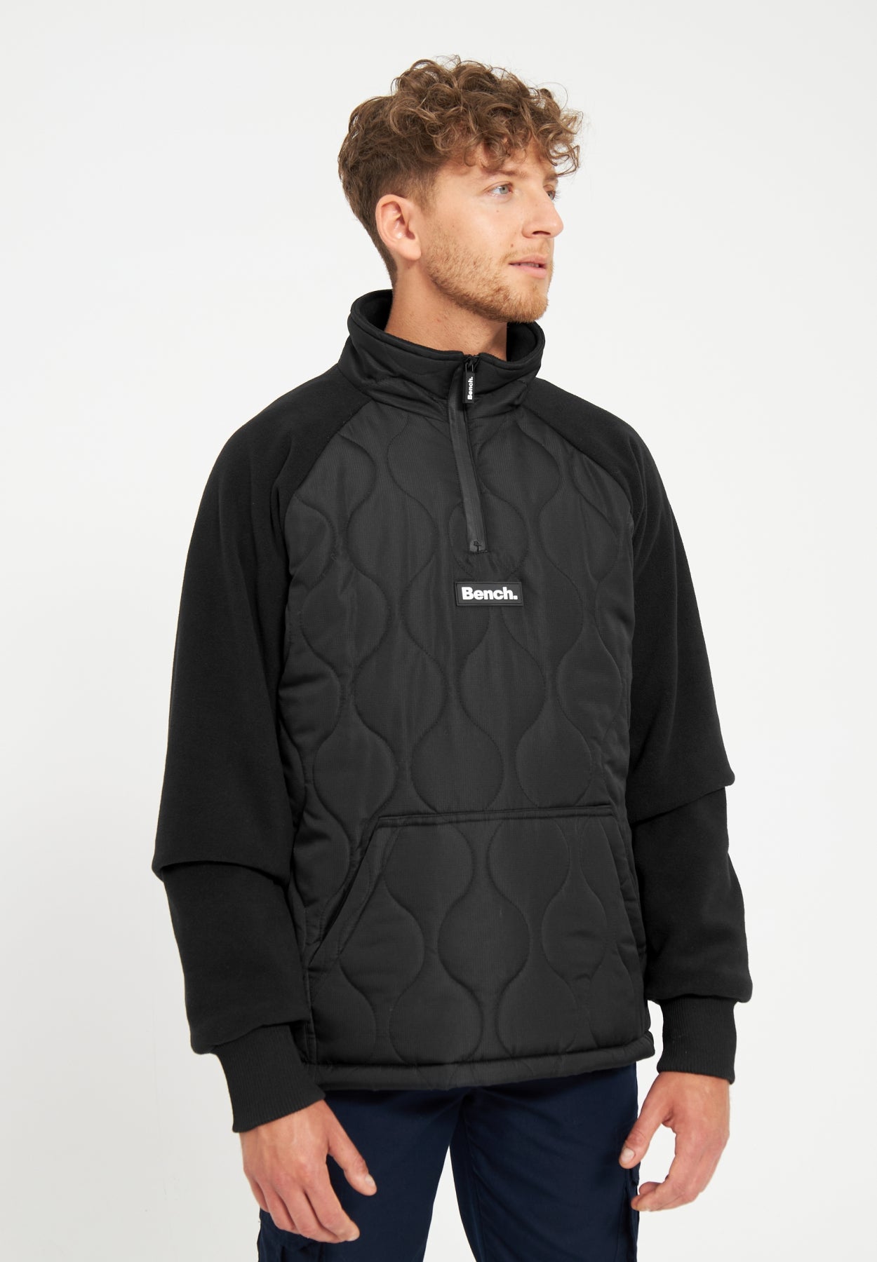 bench-balkan-herren-fleece-troyer-black-stepp-langarm image 2